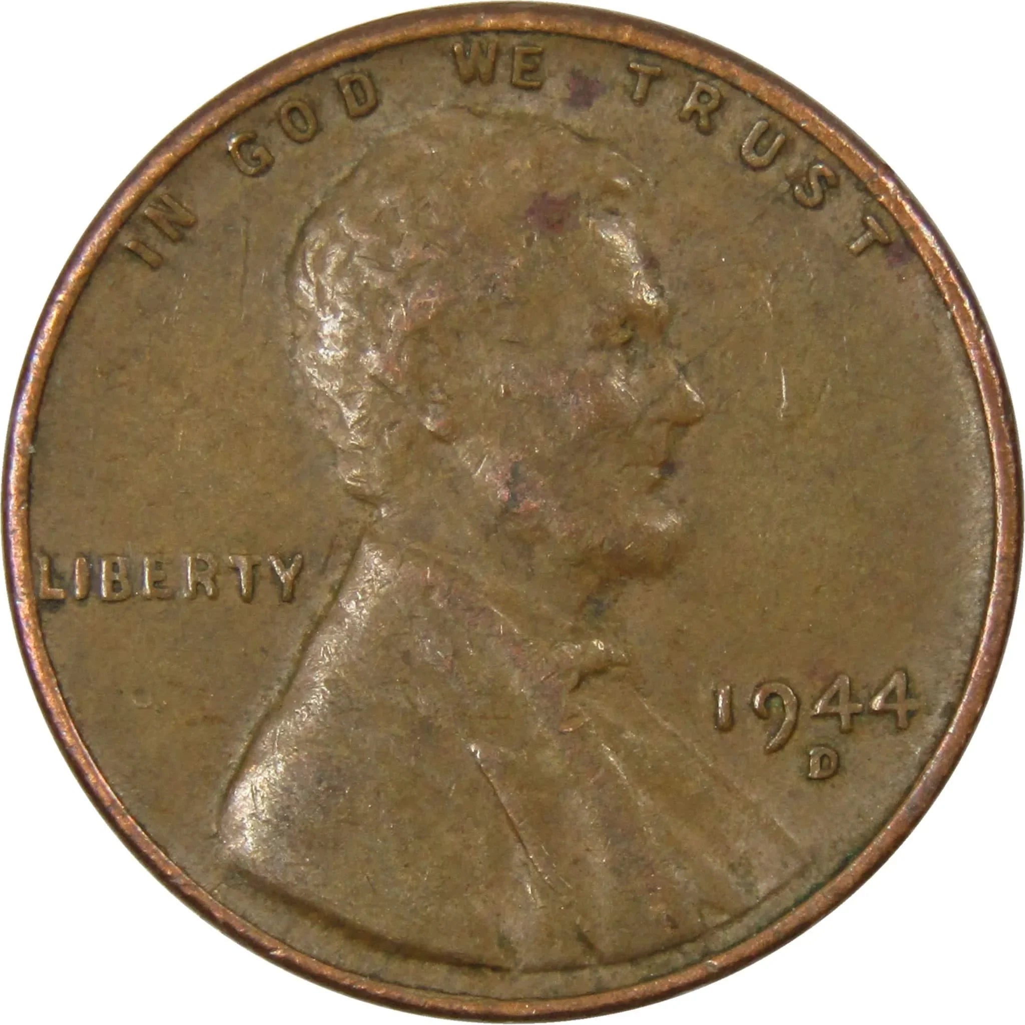 1944 D Lincoln Wheat Cent AG About Good Bronze Penny 1c Coin Collectible