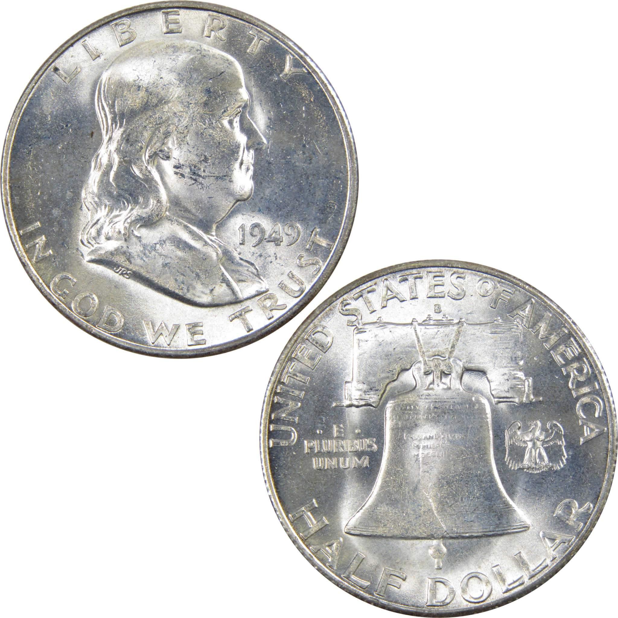 1949 S Franklin Half Dollar Choice Uncirculated Silver 50c SKU:IPC2060