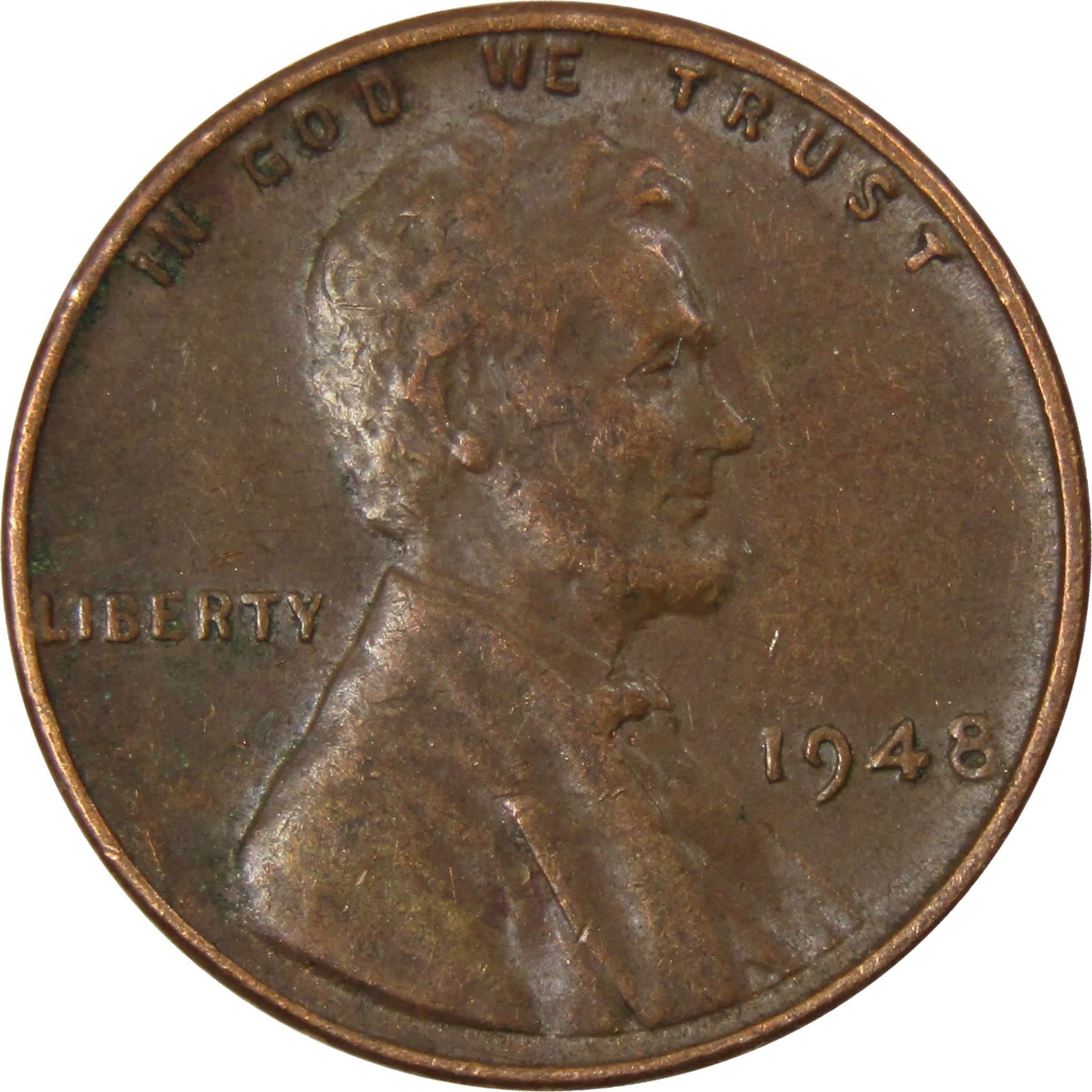 1948 Lincoln Wheat Cent AG About Good Bronze Penny 1c Coin Collectible