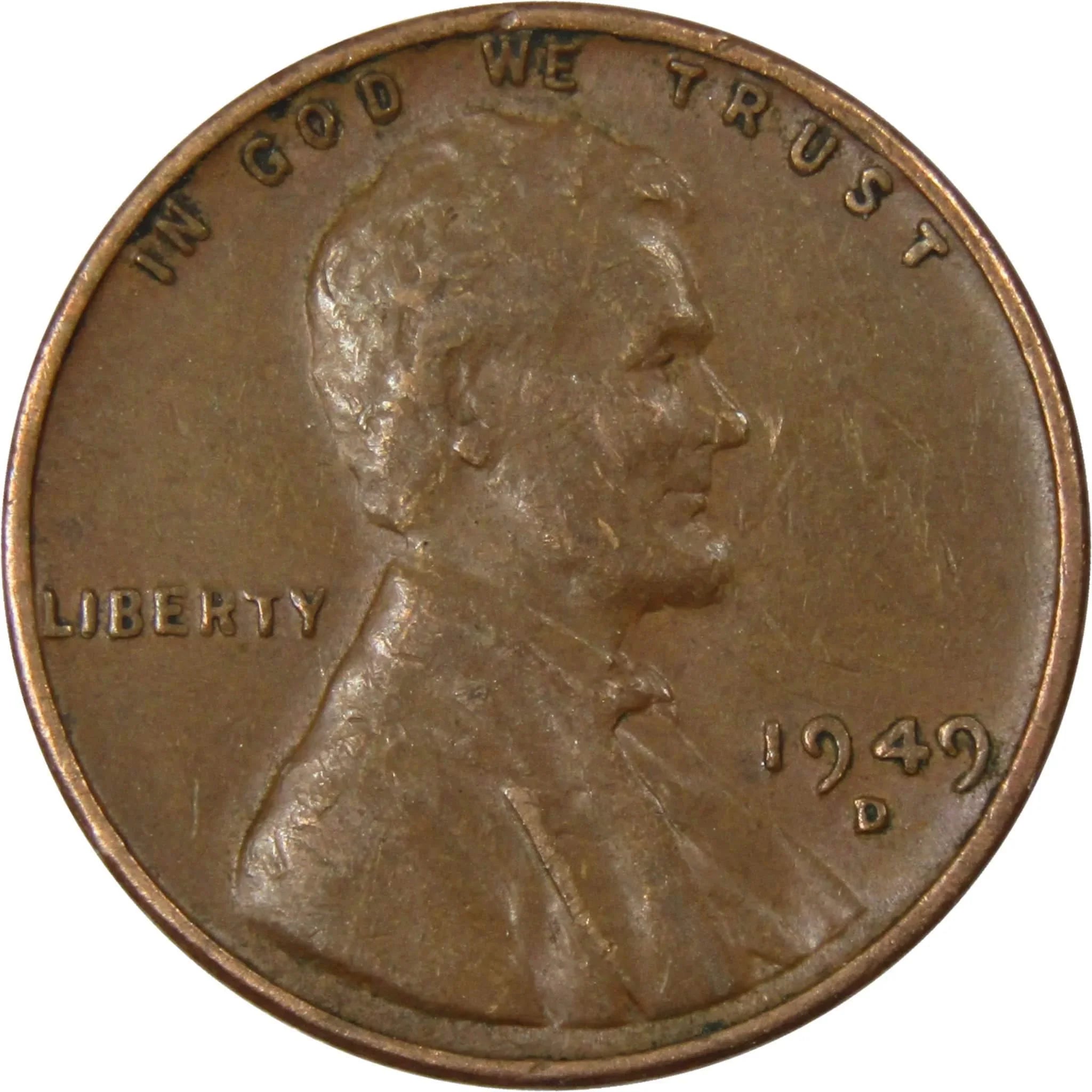 1949 D Lincoln Wheat Cent AG About Good Bronze Penny 1c Coin Collectible