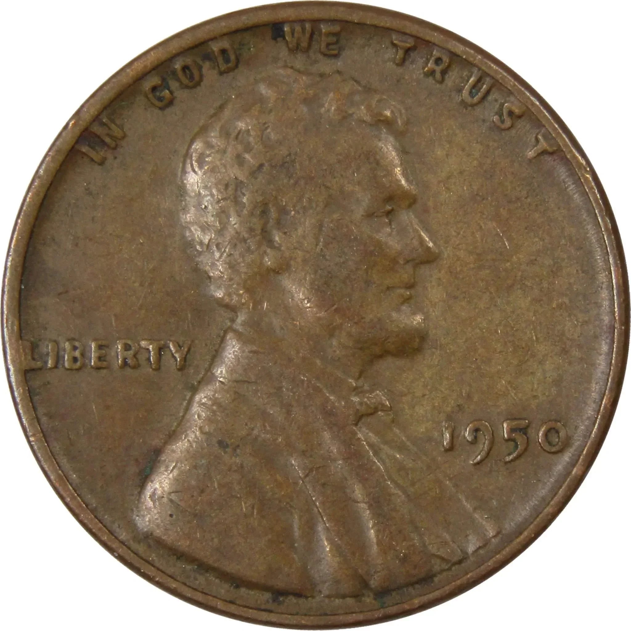 1950 Lincoln Wheat Cent AG About Good Bronze Penny 1c Coin Collectible