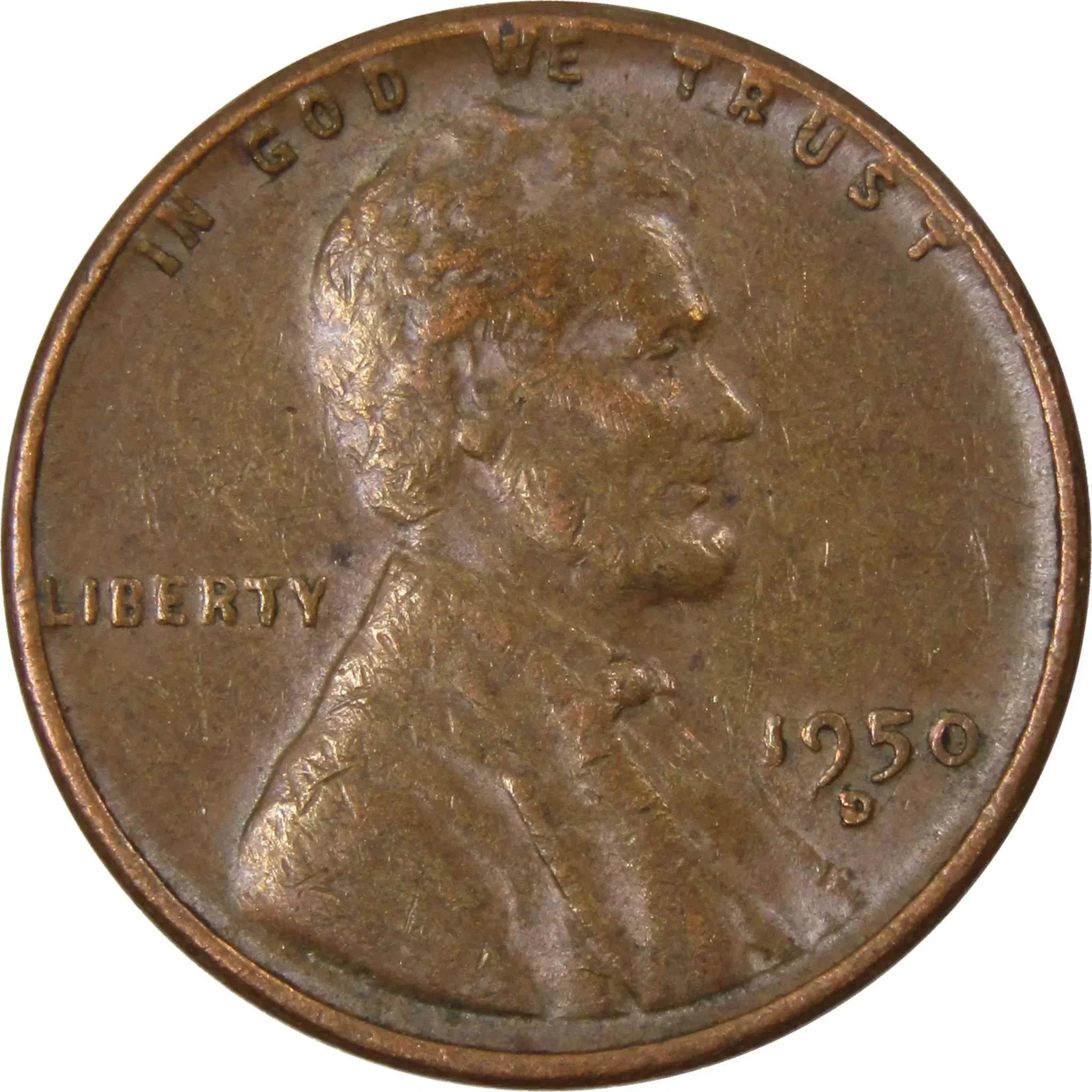 1950 D Lincoln Wheat Cent AG About Good Bronze Penny 1c Coin Collectible