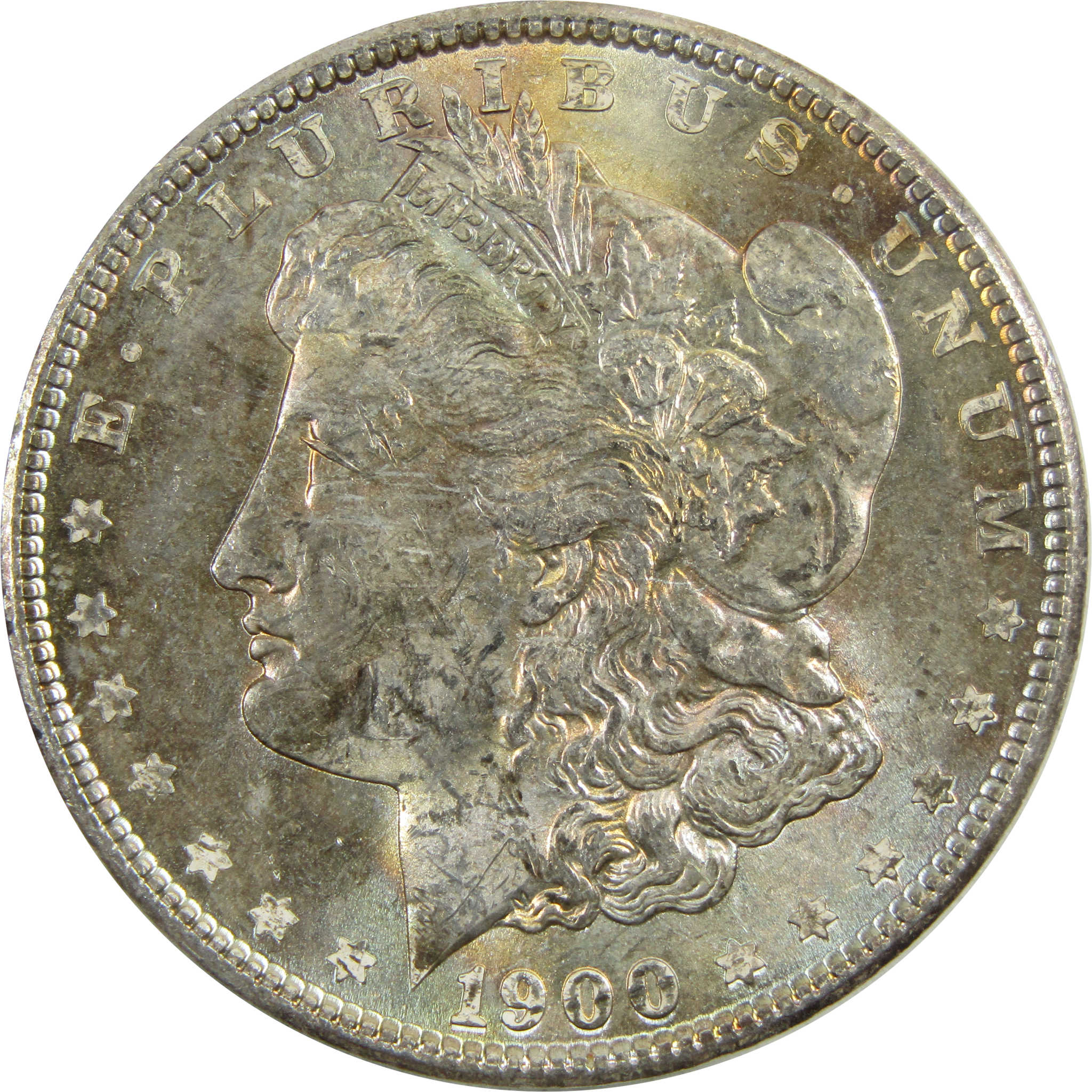 1900 Morgan Dollar BU Choice Uncirculated Silver $1 Toned SKU:I5537
