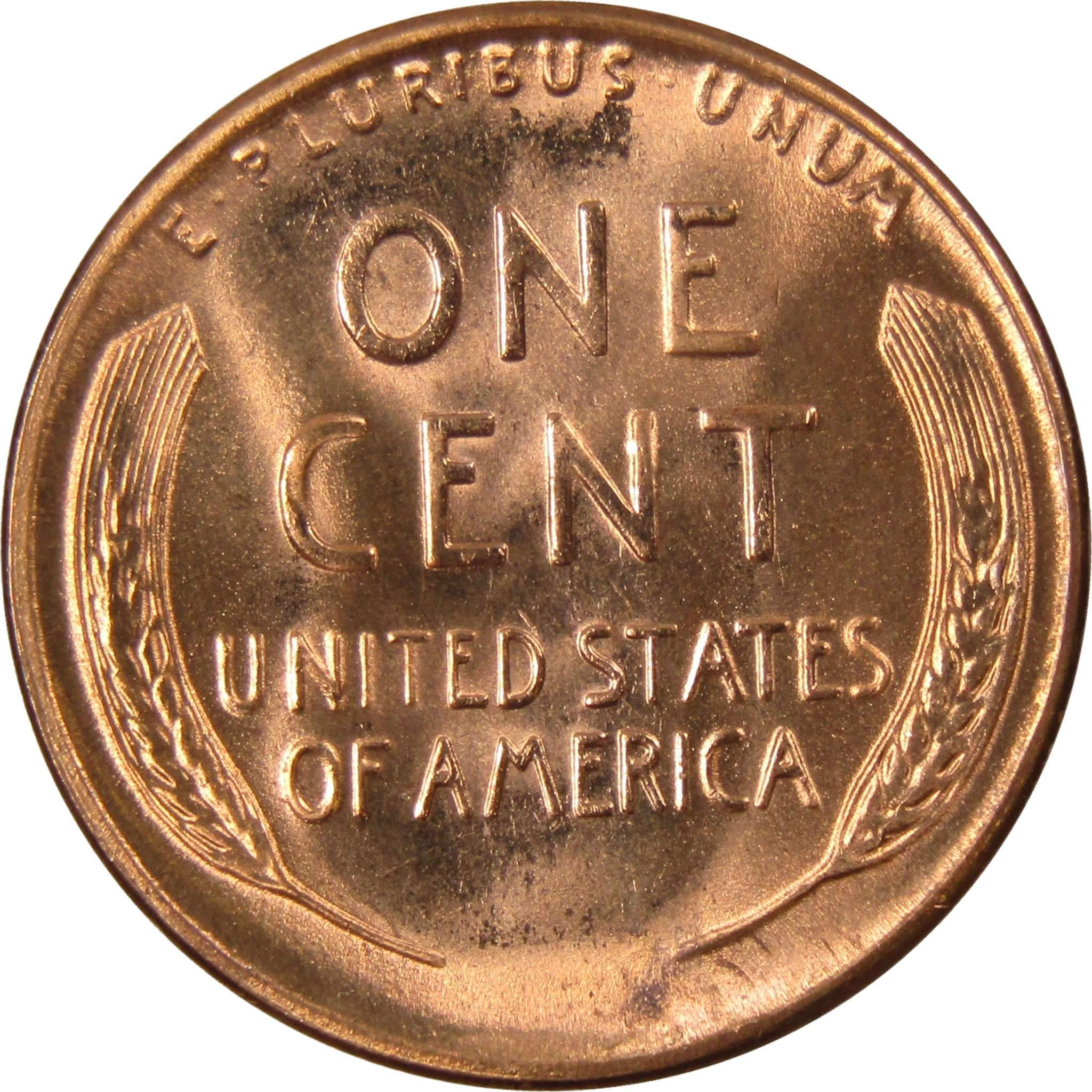 1954 S Lincoln Wheat Cent BU Uncirculated Mint State Bronze Penny 1c Coin