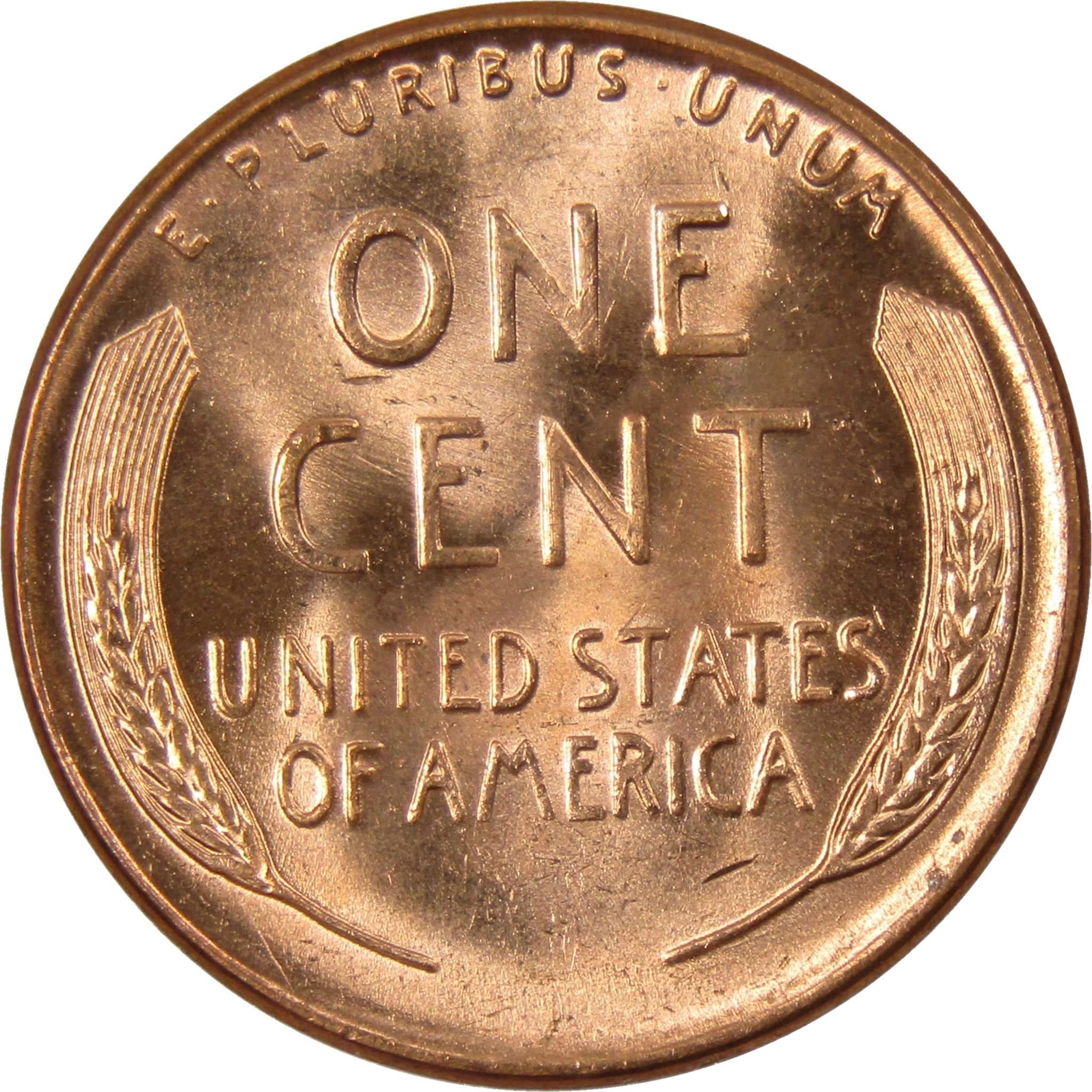 1956 D Lincoln Wheat Cent BU Uncirculated Mint State Bronze Penny 1c Coin