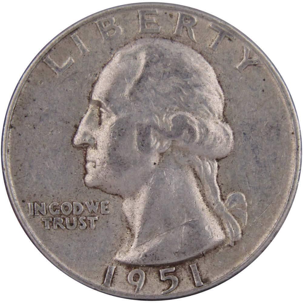 1951 Washington Quarter XF EF Extremely Fine 90% Silver 25c US Coin Collectible