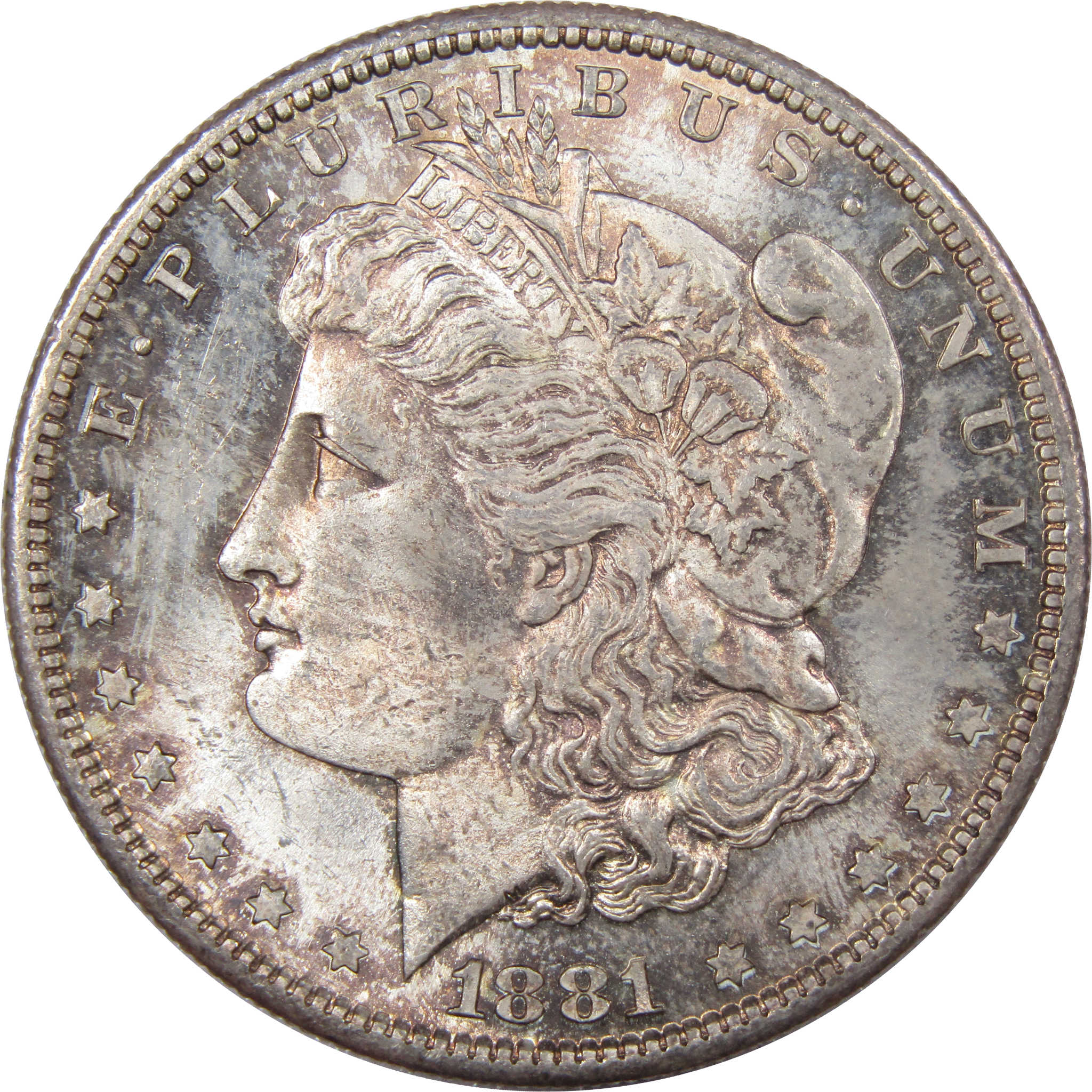 1881 S Morgan Dollar BU Choice Uncirculated Silver Toned SKU I1224