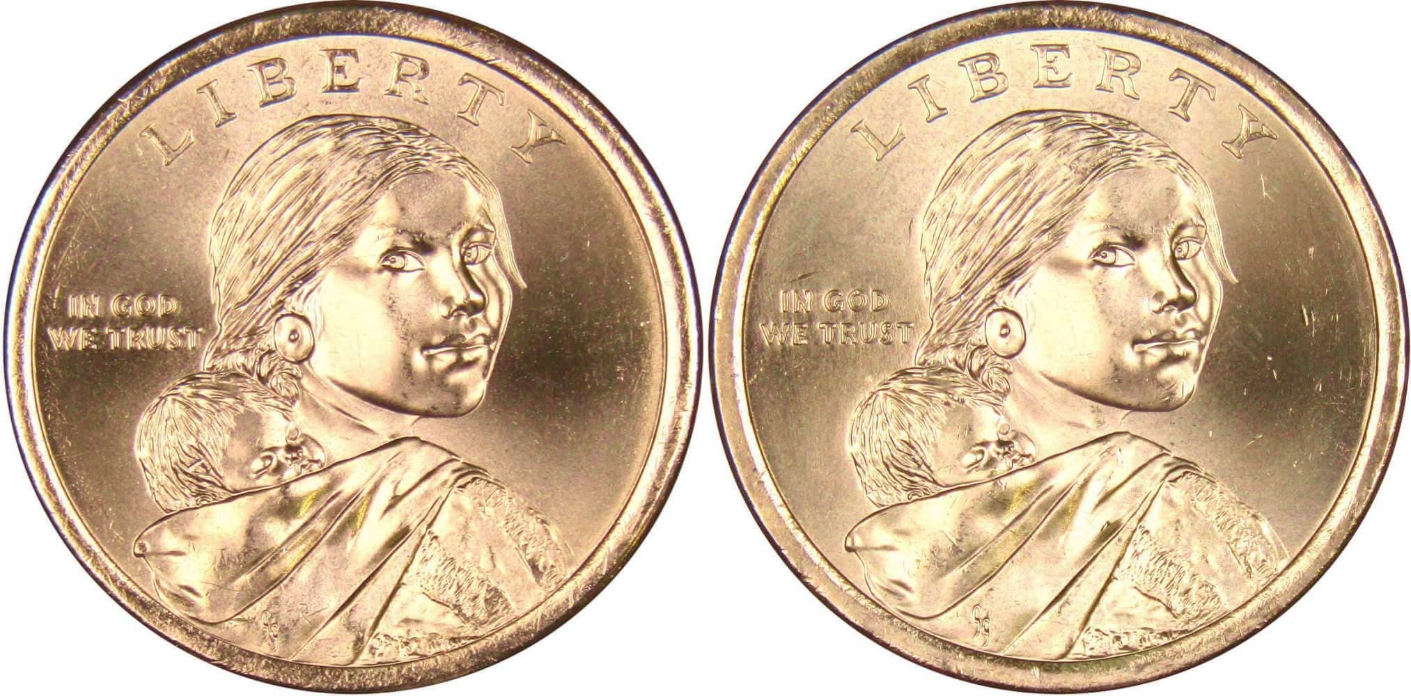 2017 P&D Sequoyah Native American Dollar 2 Coin Set BU Uncirculated $1