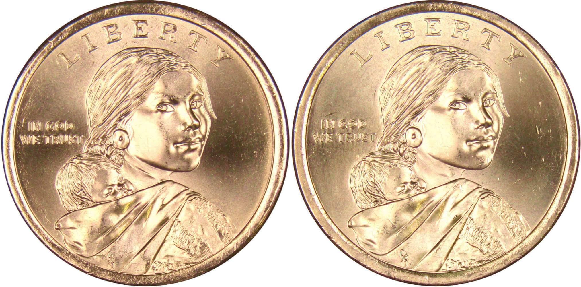 2017 P&D Sequoyah Native American Dollar 2 Coin Set BU Uncirculated $1