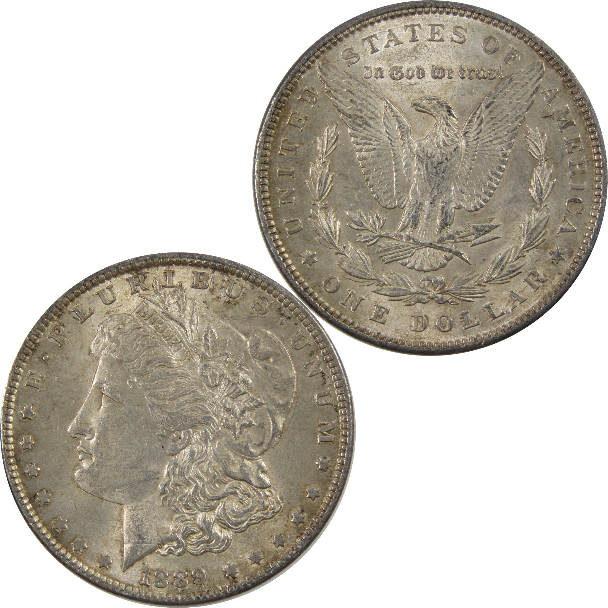 1889 Morgan Dollar AU About Uncirculated 90% Silver $1 Coin SKU:I5456 - Morgan coin - Morgan silver dollar - Morgan silver dollar for sale - Profile Coins & Collectibles