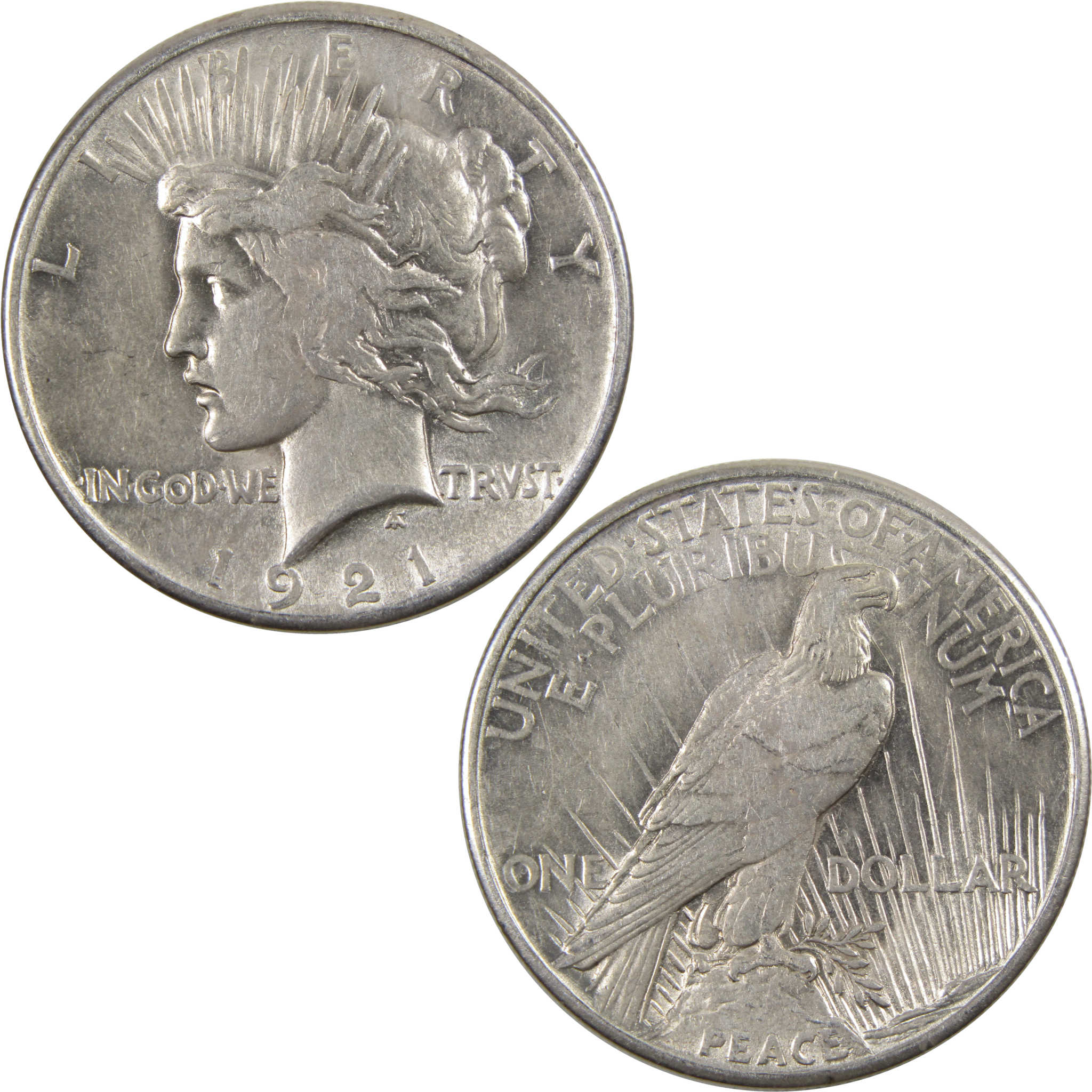 1921 High Relief Peace Dollar Borderline Uncirculated Silver SKU:I3463