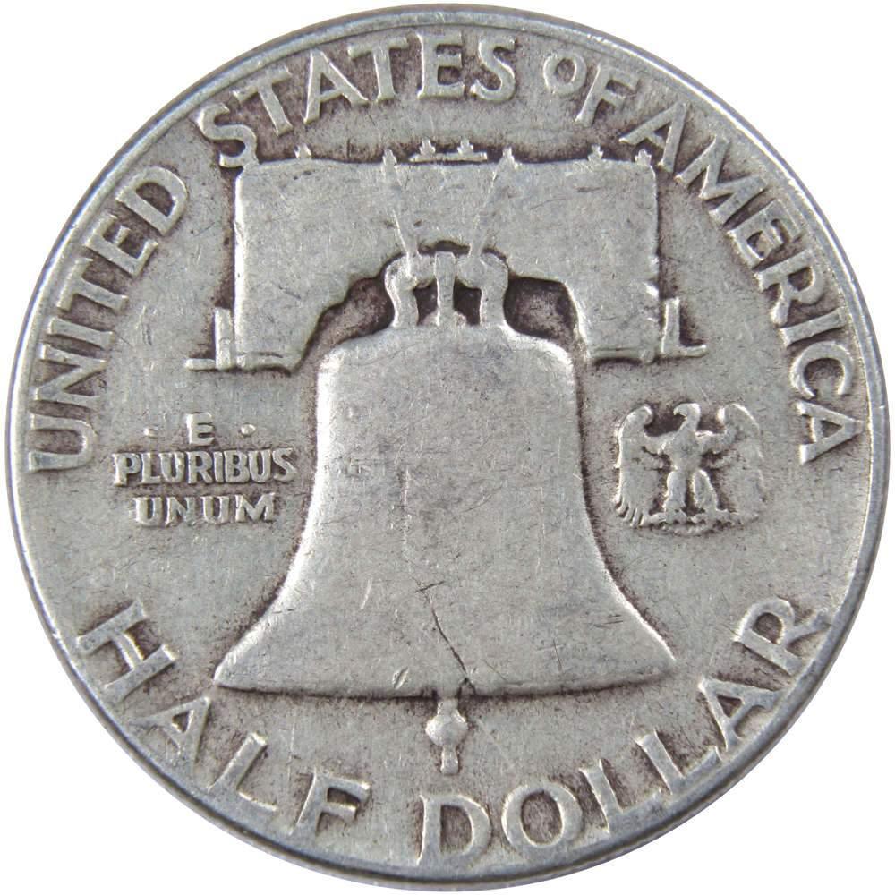 1951 Franklin Half Dollar F Fine 90% Silver 50c US Coin Collectible