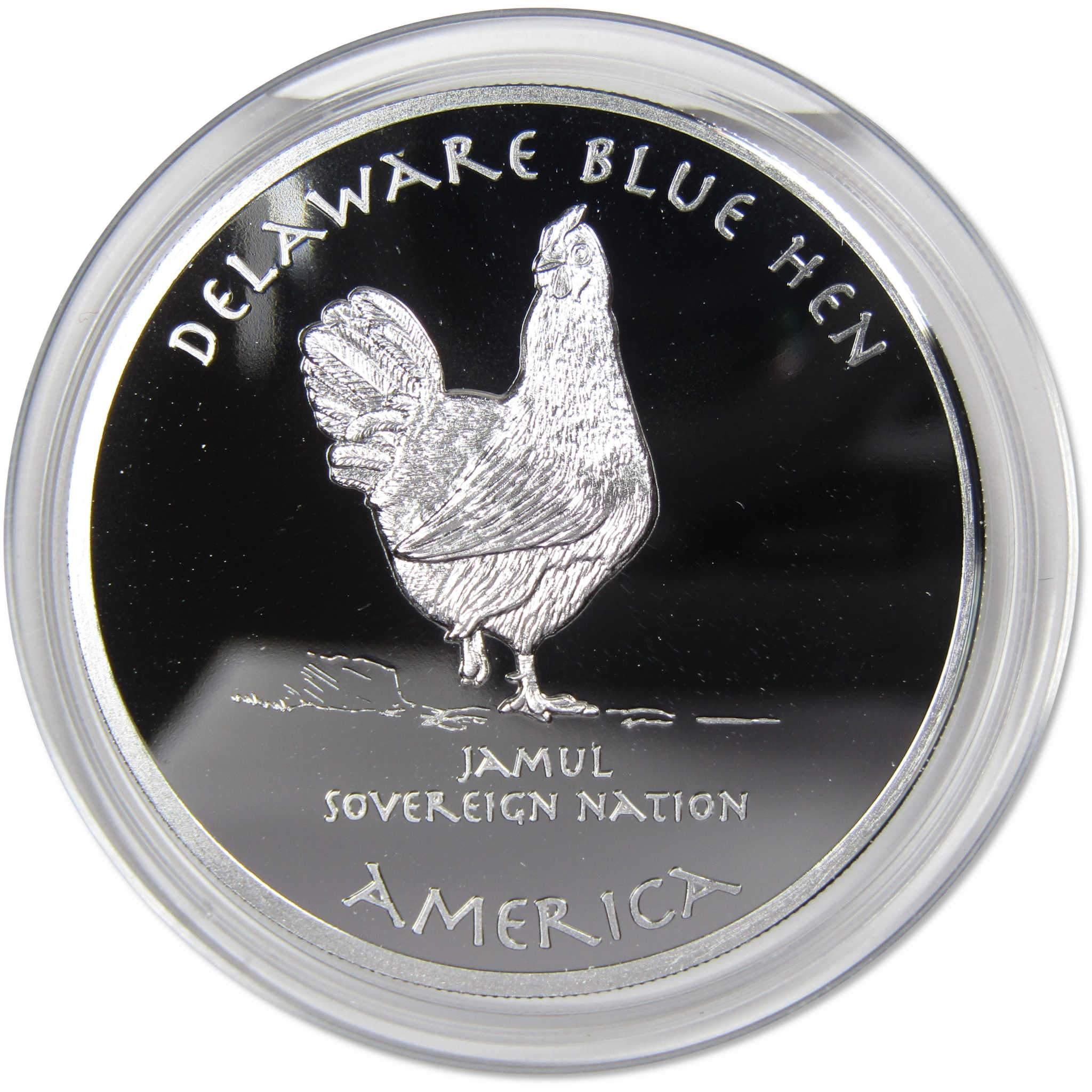 2019 Native American Jamul Lenni Lenape Blue Hen 1 oz .999 Fine Silver $1 Proof