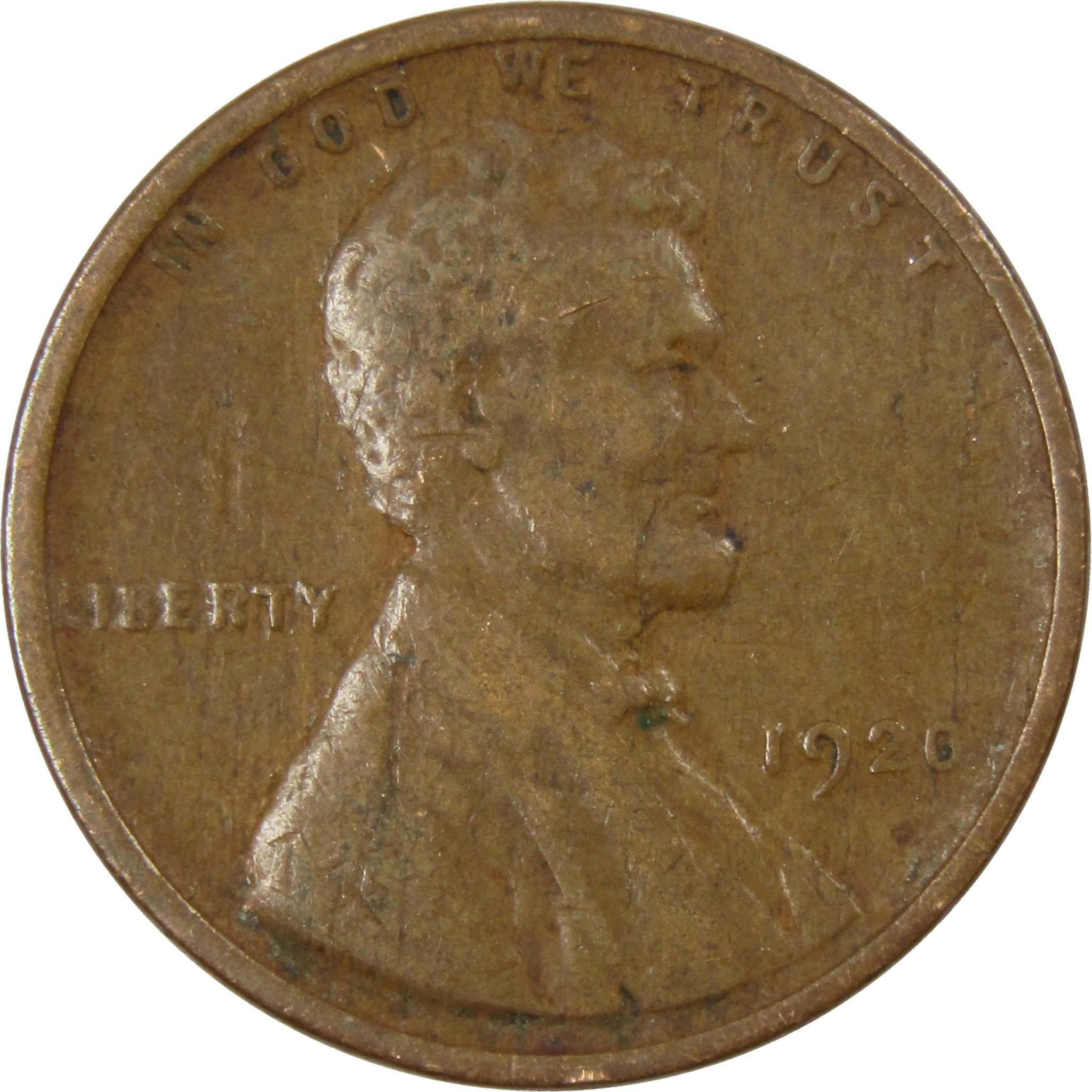 1920 Lincoln Wheat Cent AG About Good Bronze Penny 1c Coin Collectible