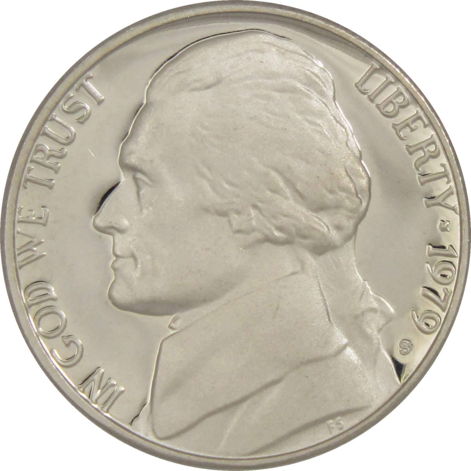 1979 S Type 2 Clear S Jefferson Nickel 5 Cent Piece Choice Proof 5c US Coin