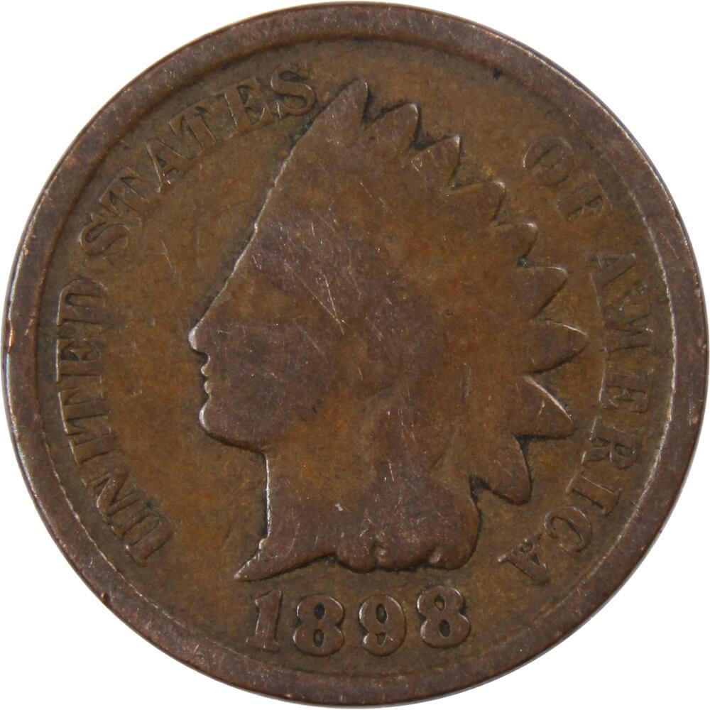1898 Indian Head Cent G Good Bronze Penny 1c Coin Collectible