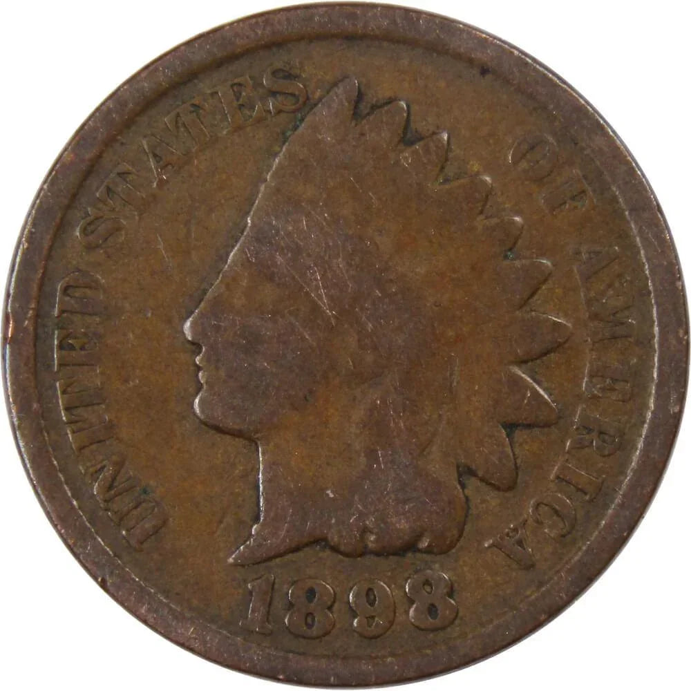 1898 Indian Head Cent G Good Bronze Penny 1c Coin Collectible