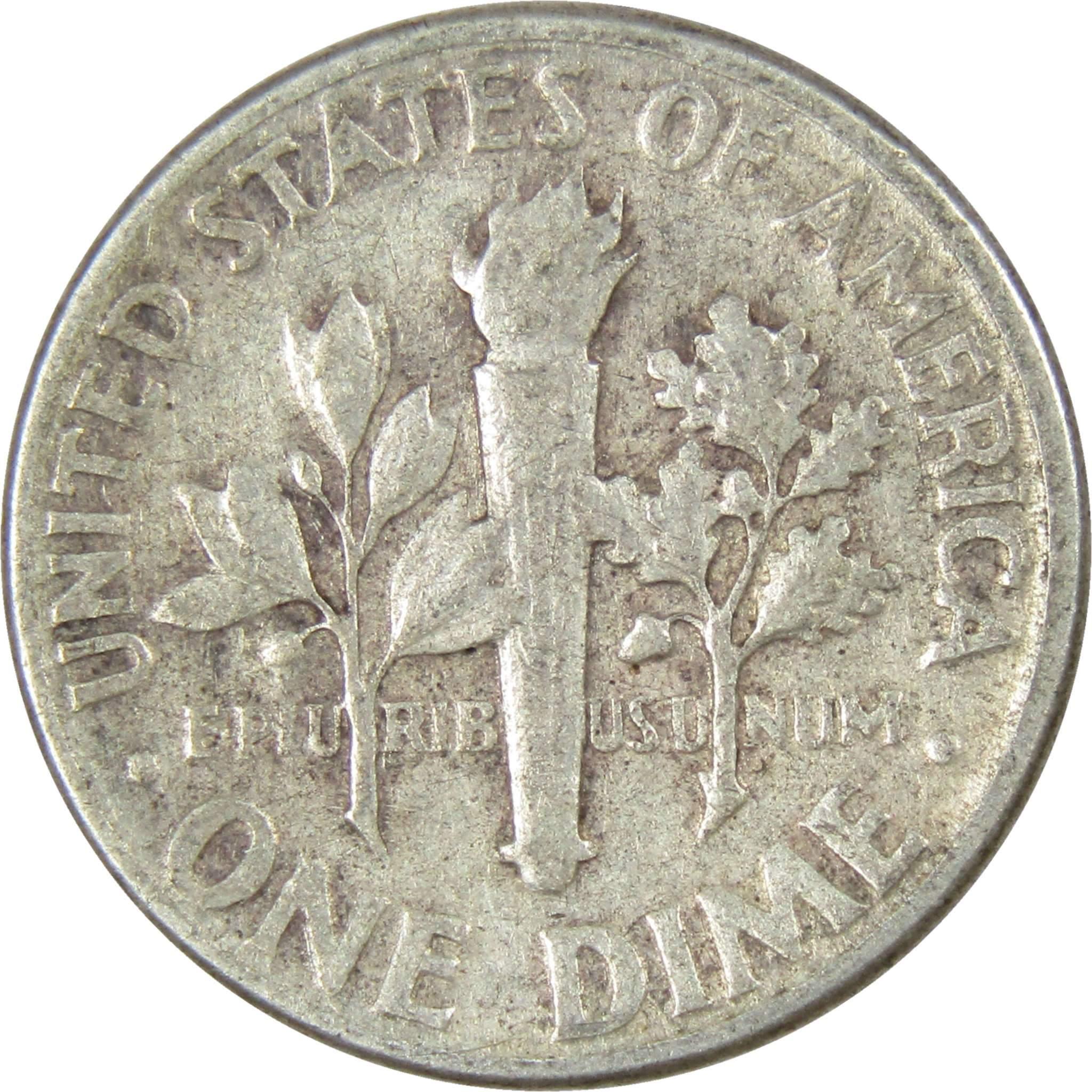 1955 Roosevelt Dime AG About Good 90% Silver 10c US Coin Collectible