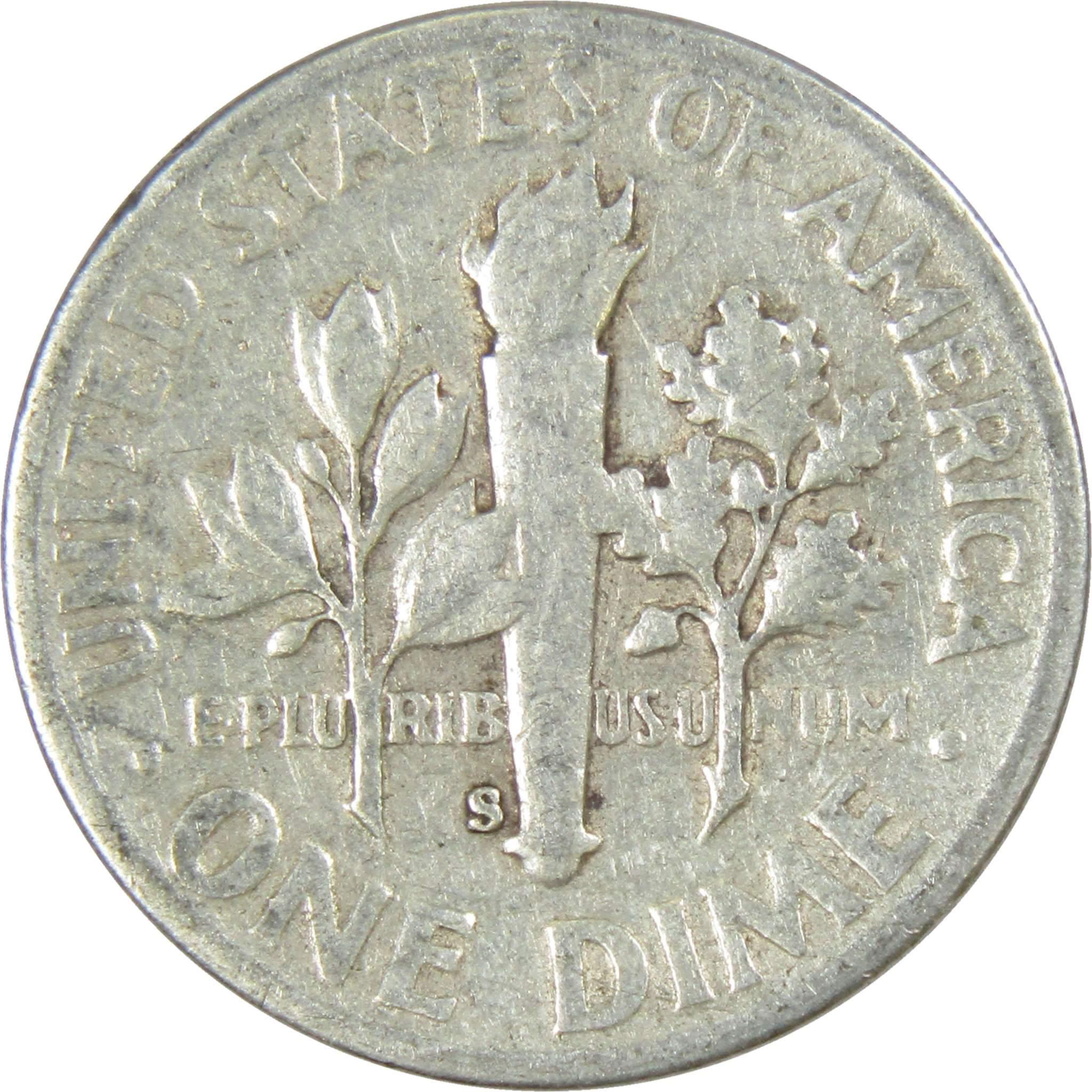 1951 S Roosevelt Dime AG About Good 90% Silver 10c US Coin Collectible