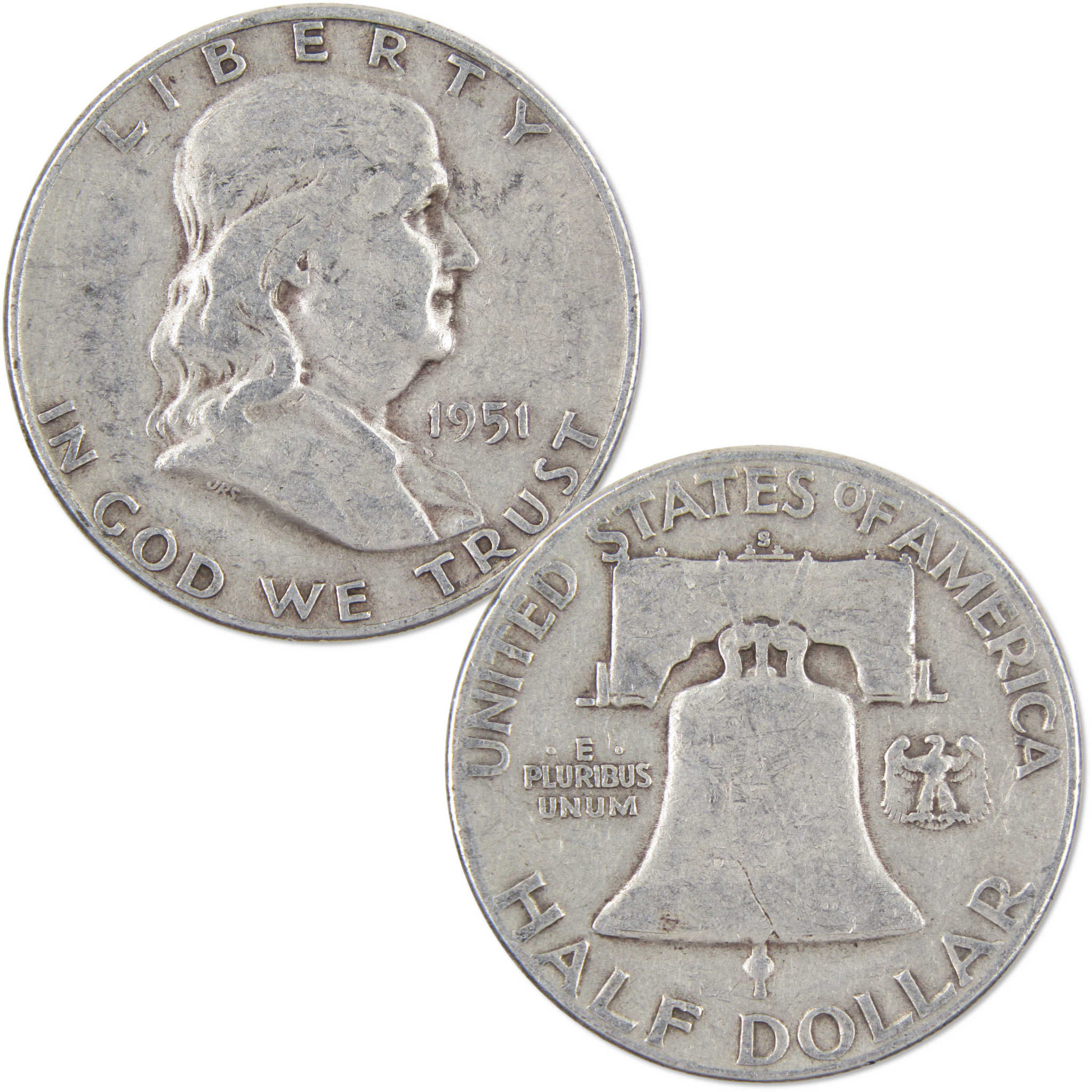 Franklin Half Dollar 3 Coin PDS All Mint Gift Set AG About Good 90% Silver