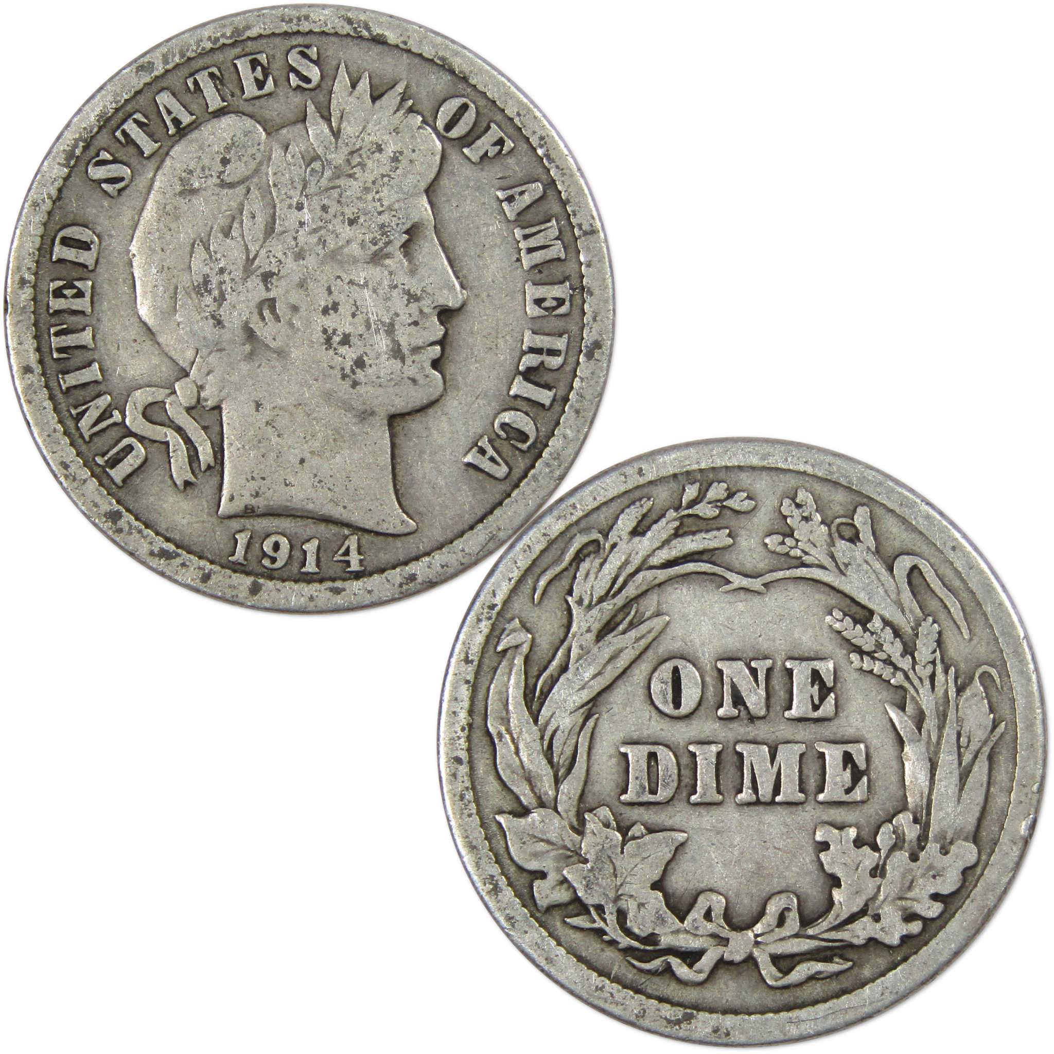 Barber Type Silver Coin 3-piece Set Dime Quarter Half Dollar Very Good