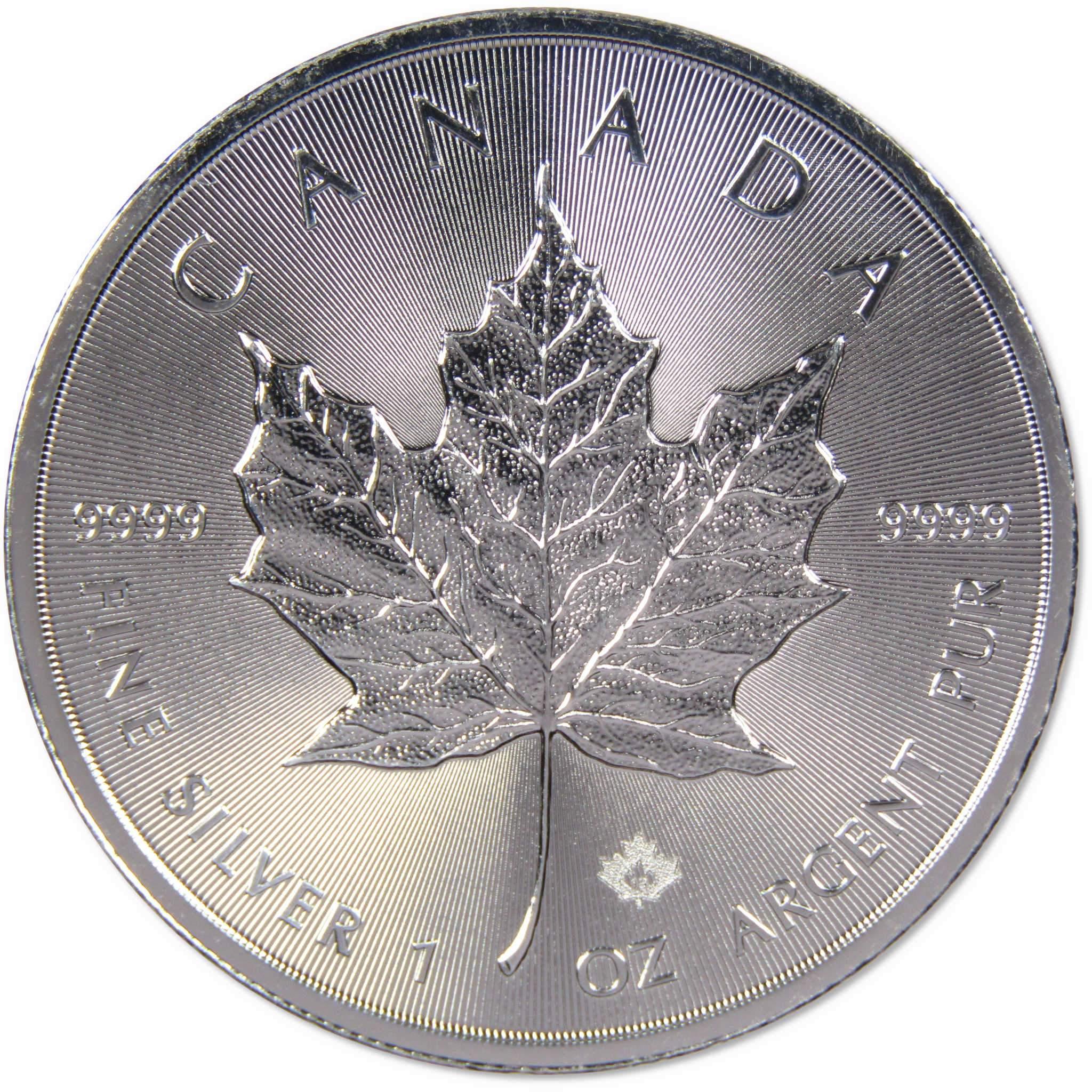 2019 Canadian Maple Leaf BU Brilliant Uncirculated 1 oz .9999 Silver $5 Coin