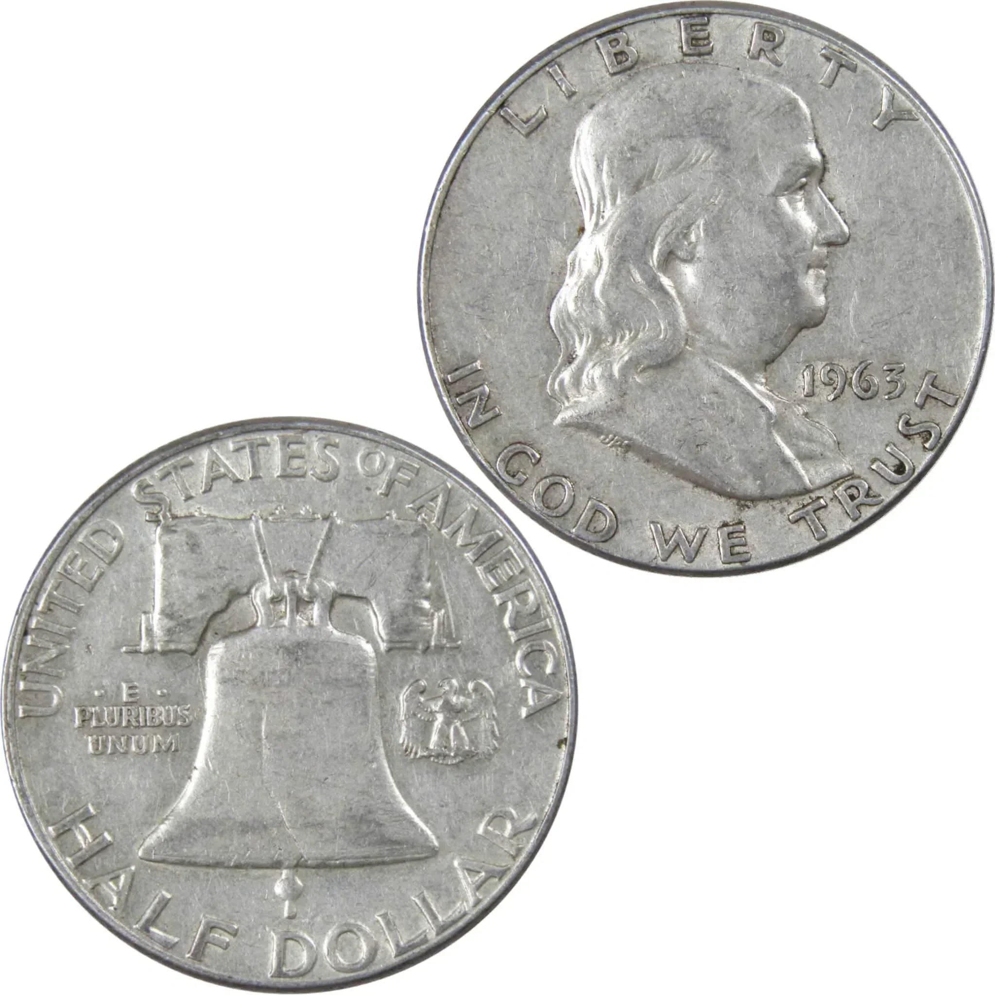 1963 Franklin Half Dollar VF Very Fine 90% Silver 50c US Coin Collectible