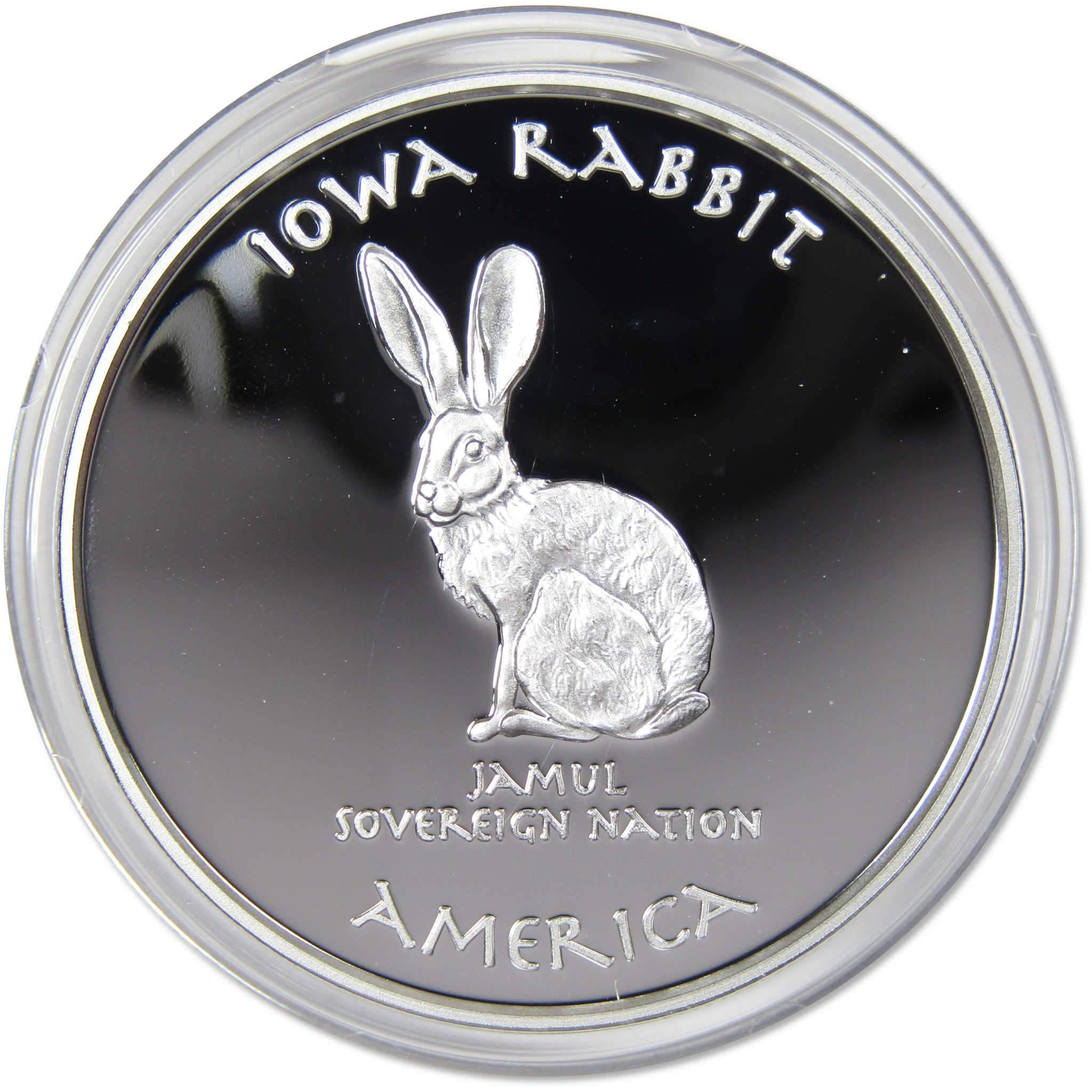 2018 Native American Jamul Fox Iowa Rabbit 1 oz .999 Fine Silver $1 Proof Coin