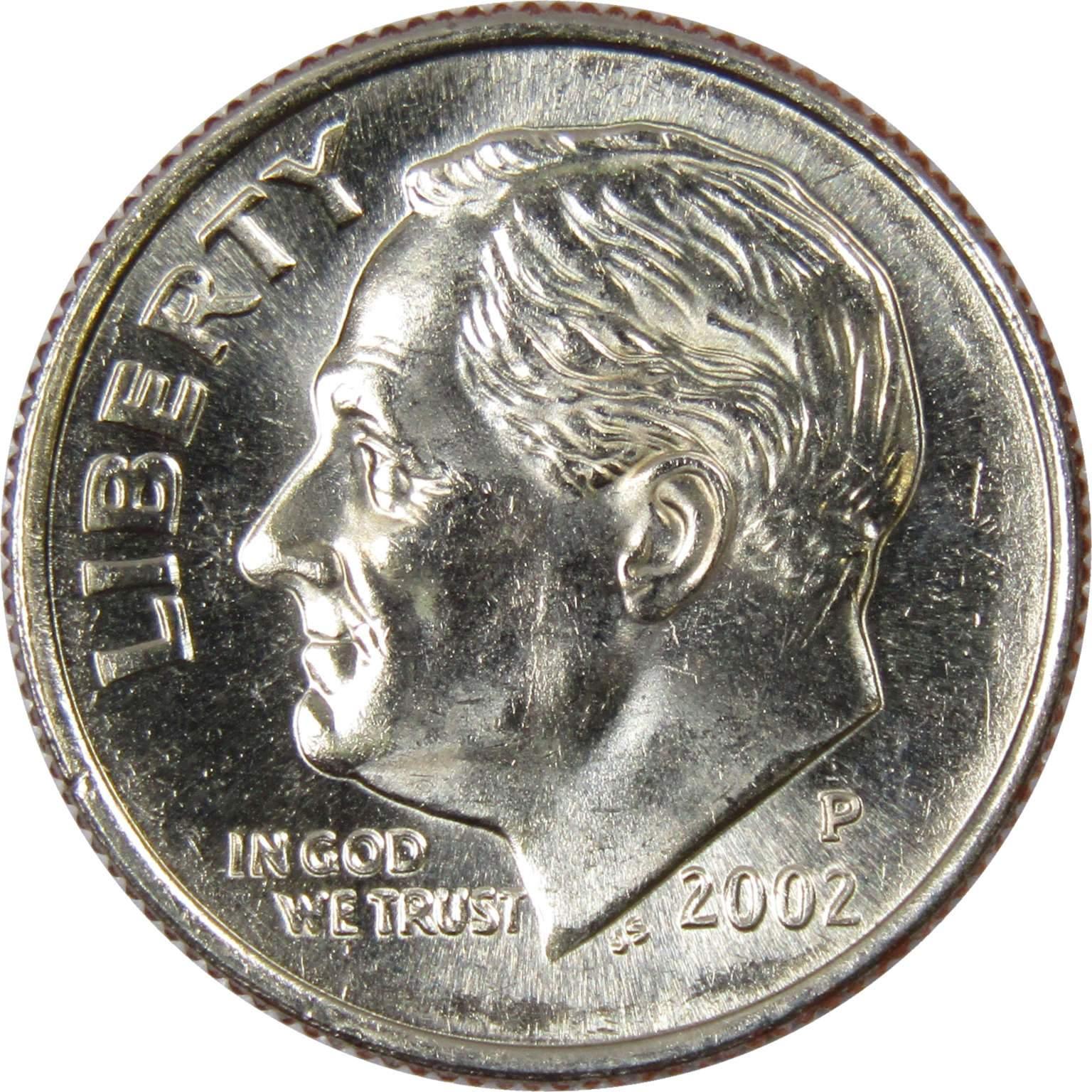 2002 P Roosevelt Dime BU Uncirculated Mint State 10c US Coin Collectible