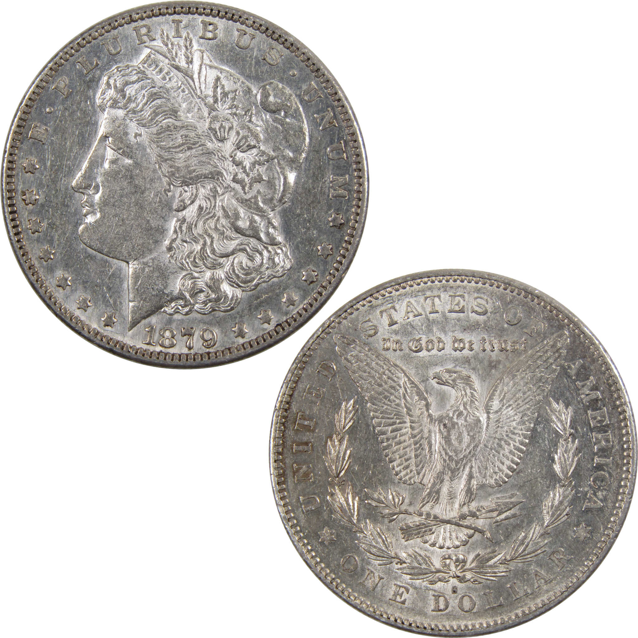 1879 S Rev 78 Morgan Dollar AU About Uncirculated 90% Silver SKU:I3477 - Morgan coin - Morgan silver dollar - Morgan silver dollar for sale - Profile Coins & Collectibles