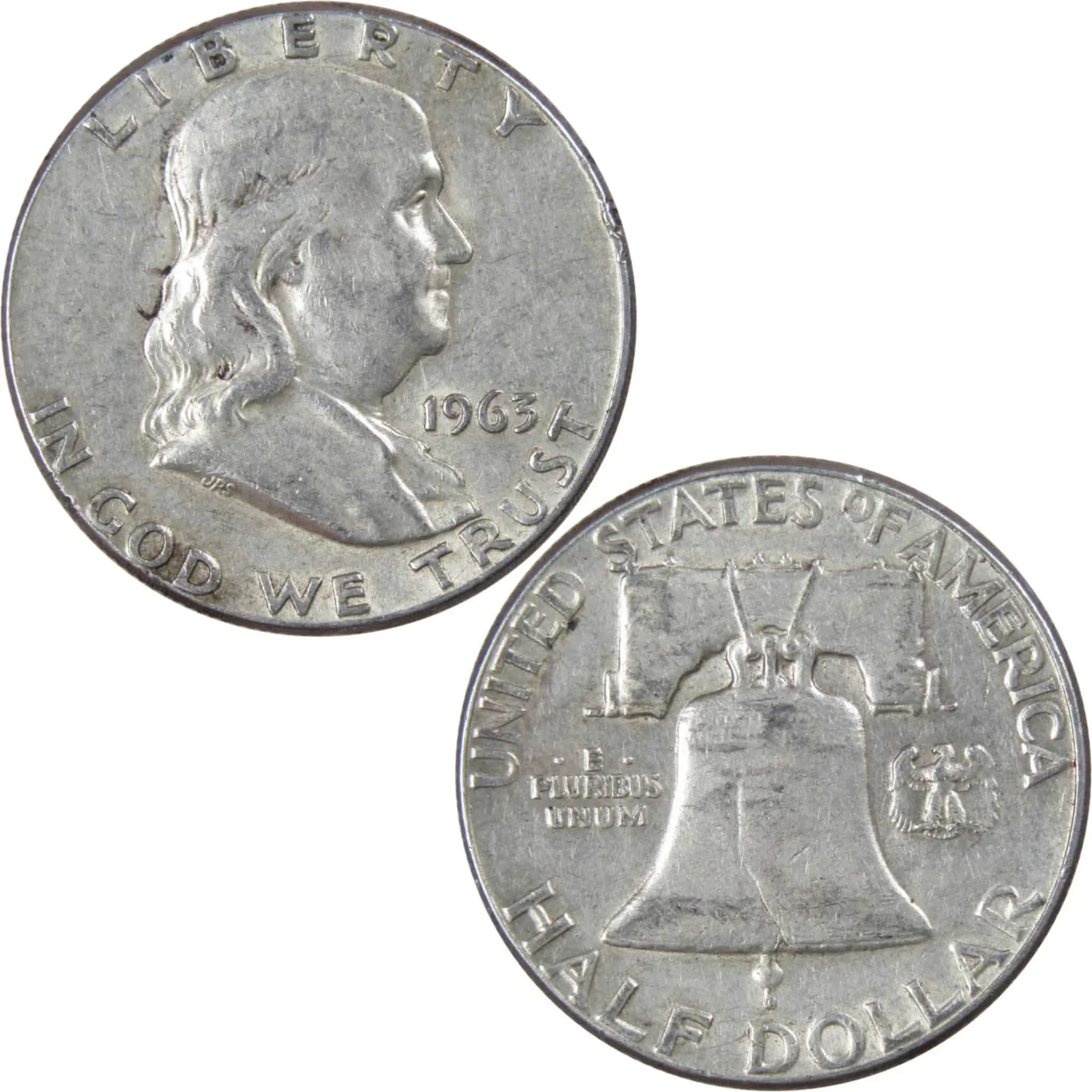 1963 Franklin Half Dollar AG About Good 90% Silver 50c US Coin Collectible