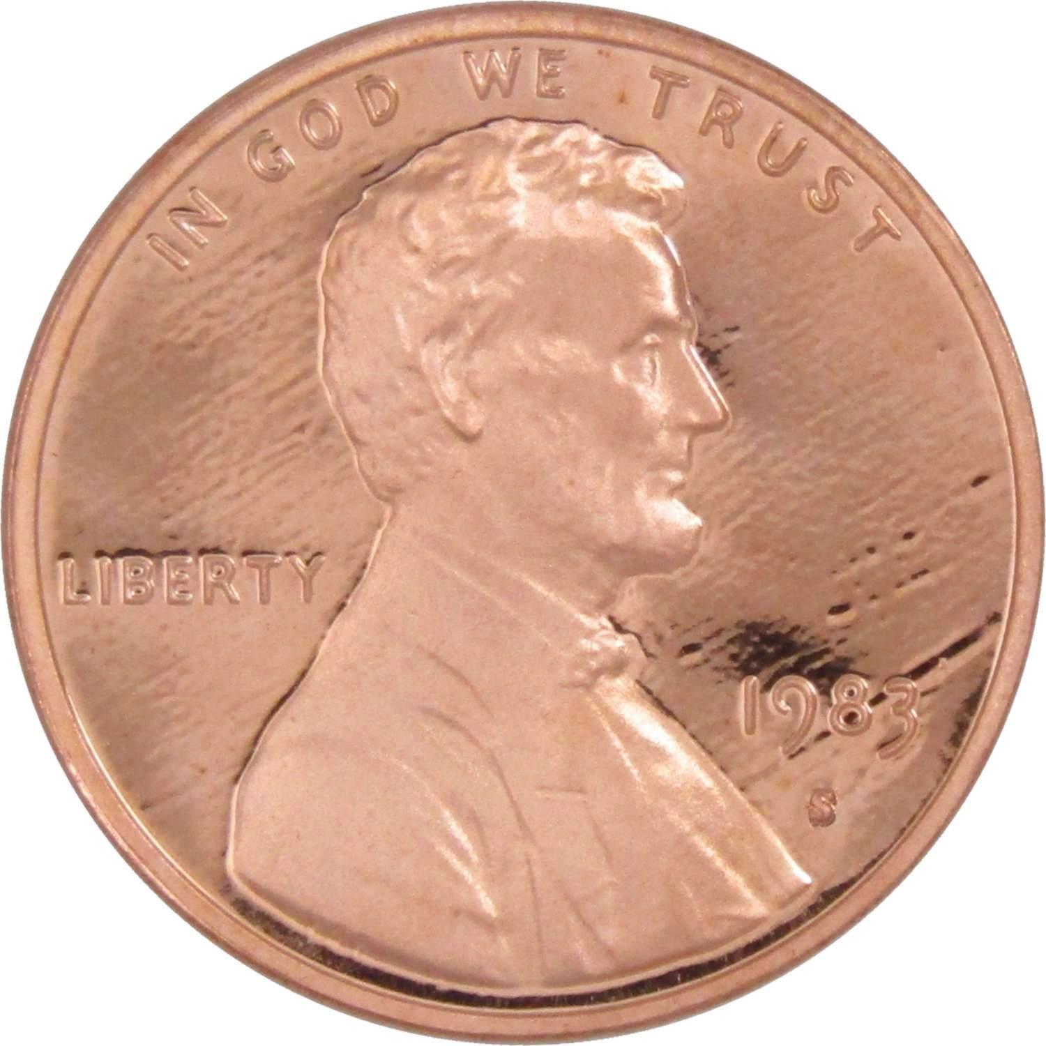 1983 S Lincoln Memorial Cent Choice Proof Penny 1c Coin Collectible