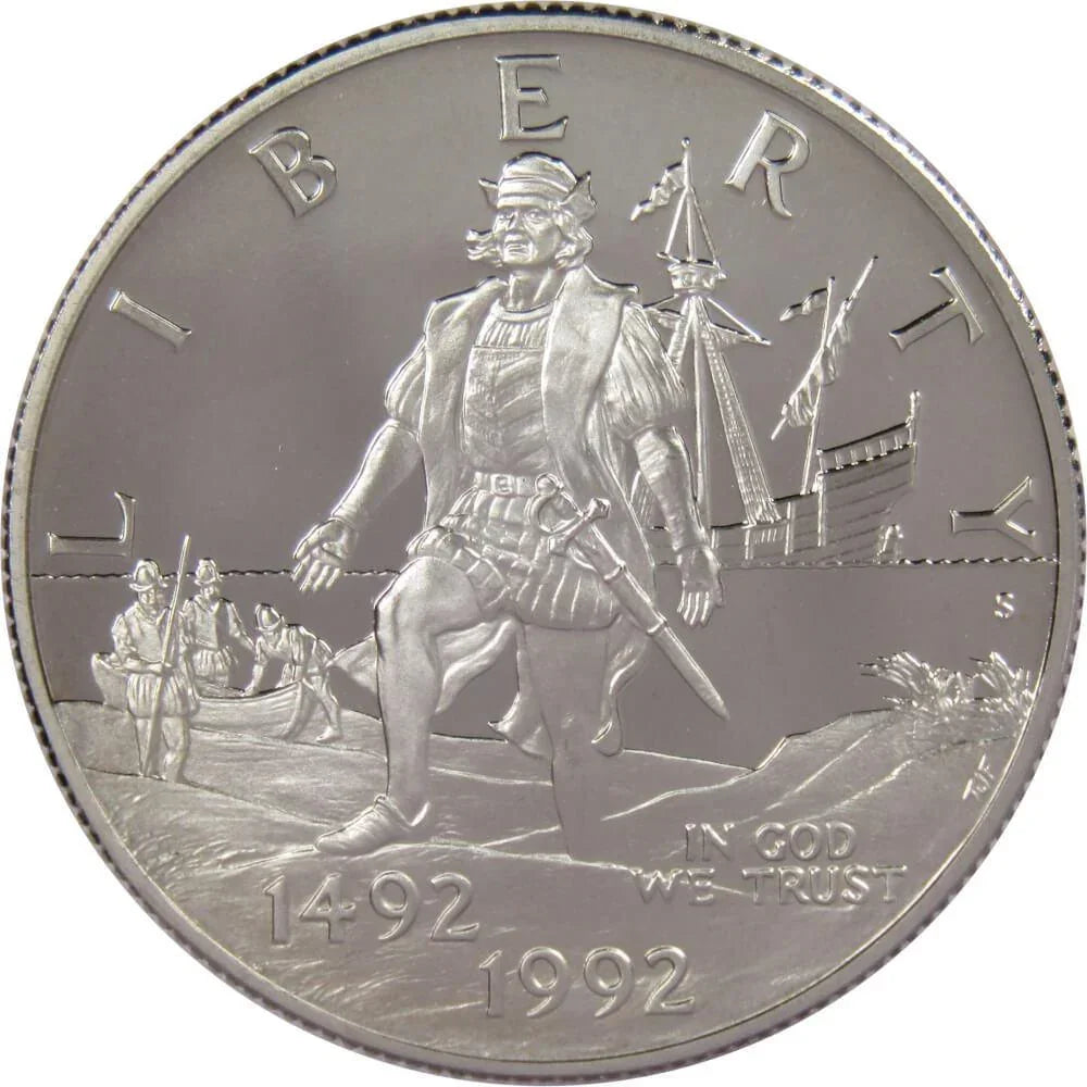 Christopher Columbus Commemorative 1992 S Clad Half Dollar Proof 50c Coin