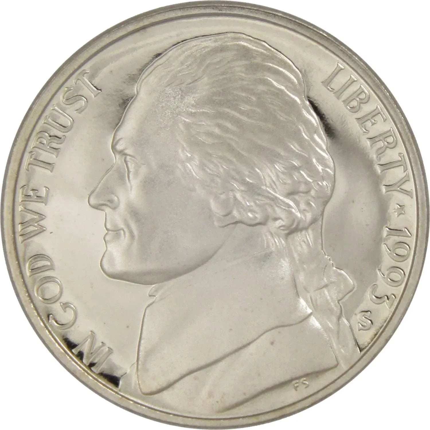 1993 S Jefferson Nickel 5 Cent Piece Choice Proof 5c US Coin