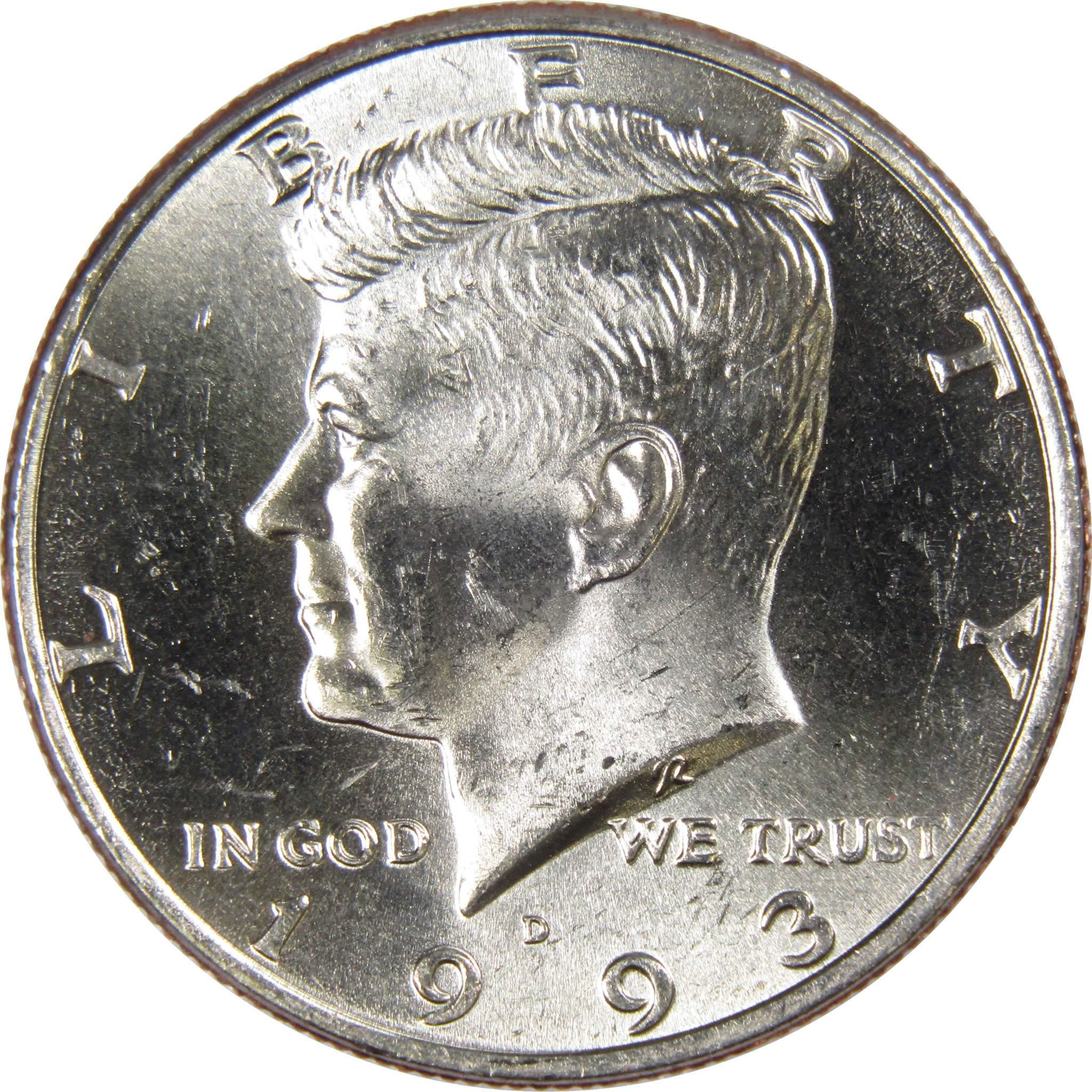 1993 D Kennedy Half Dollar BU Uncirculated Mint State 50c US Coin