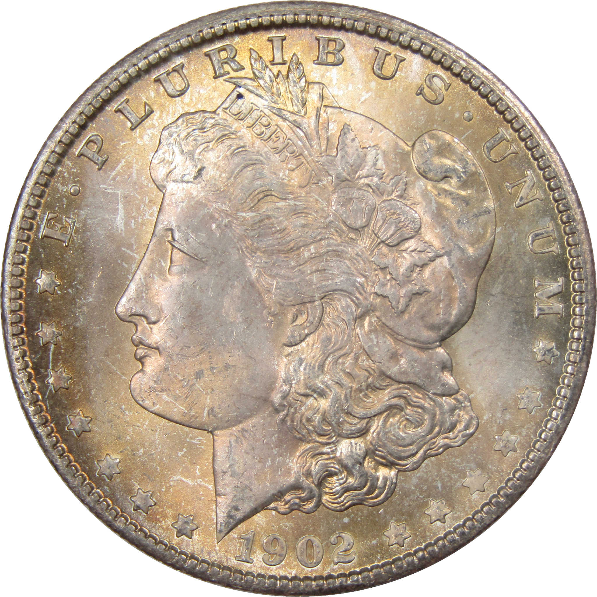 1902 O Morgan Dollar BU Choice Uncirculated Silver Toned SKU:I1197