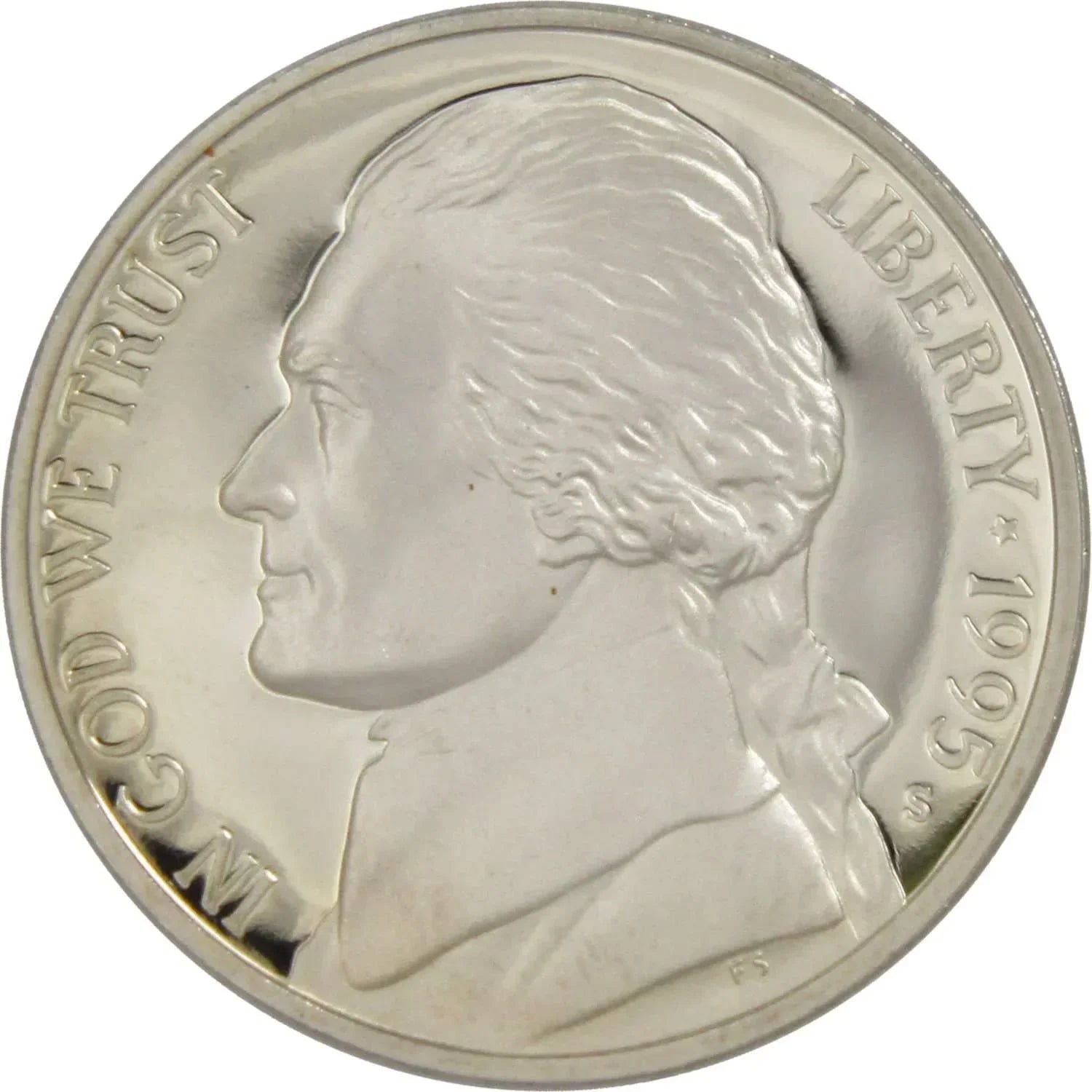 1995 S Jefferson Nickel 5 Cent Piece Choice Proof 5c US Coin Collectible