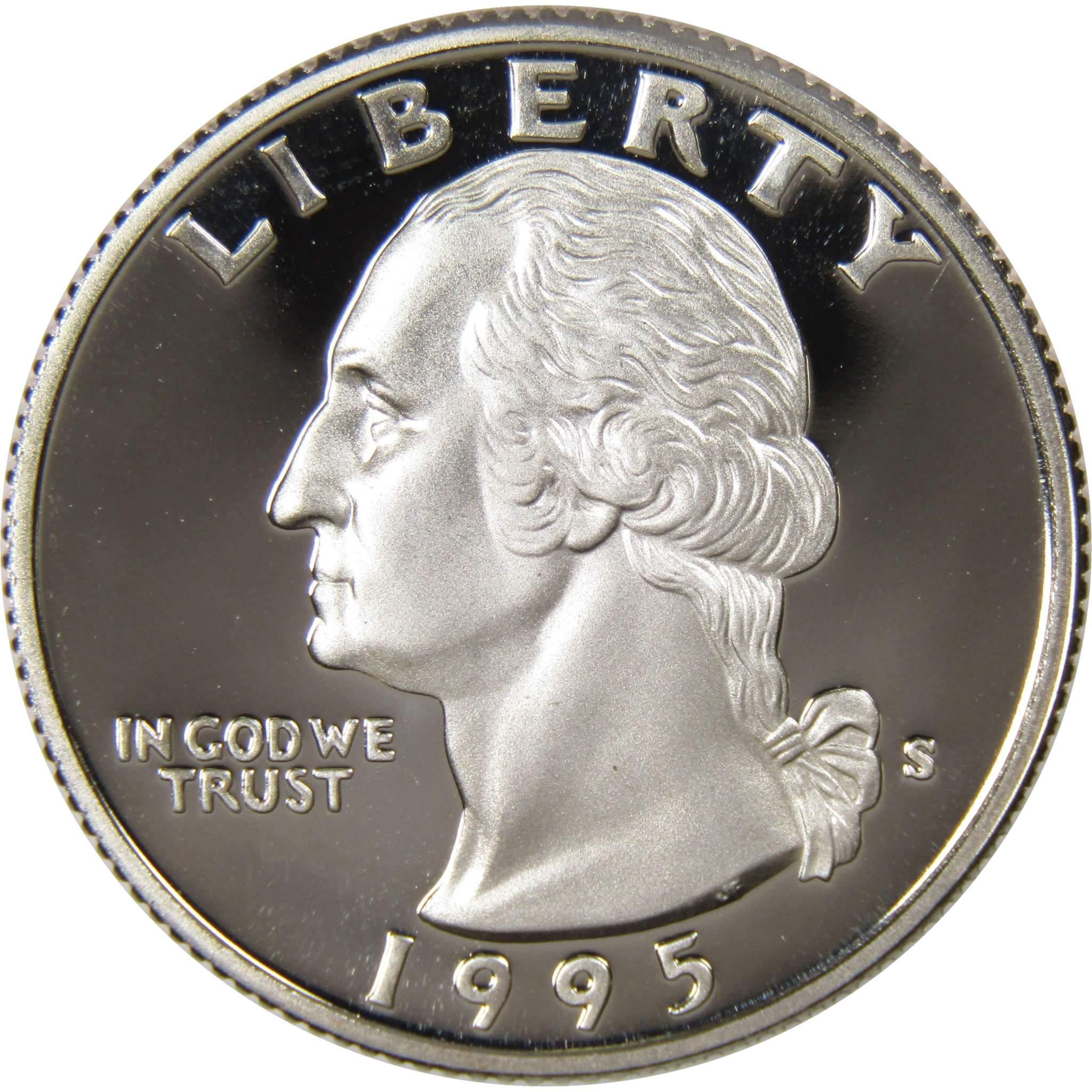 1995 S Washington Quarter Choice Proof Clad 25c US Coin Collectible