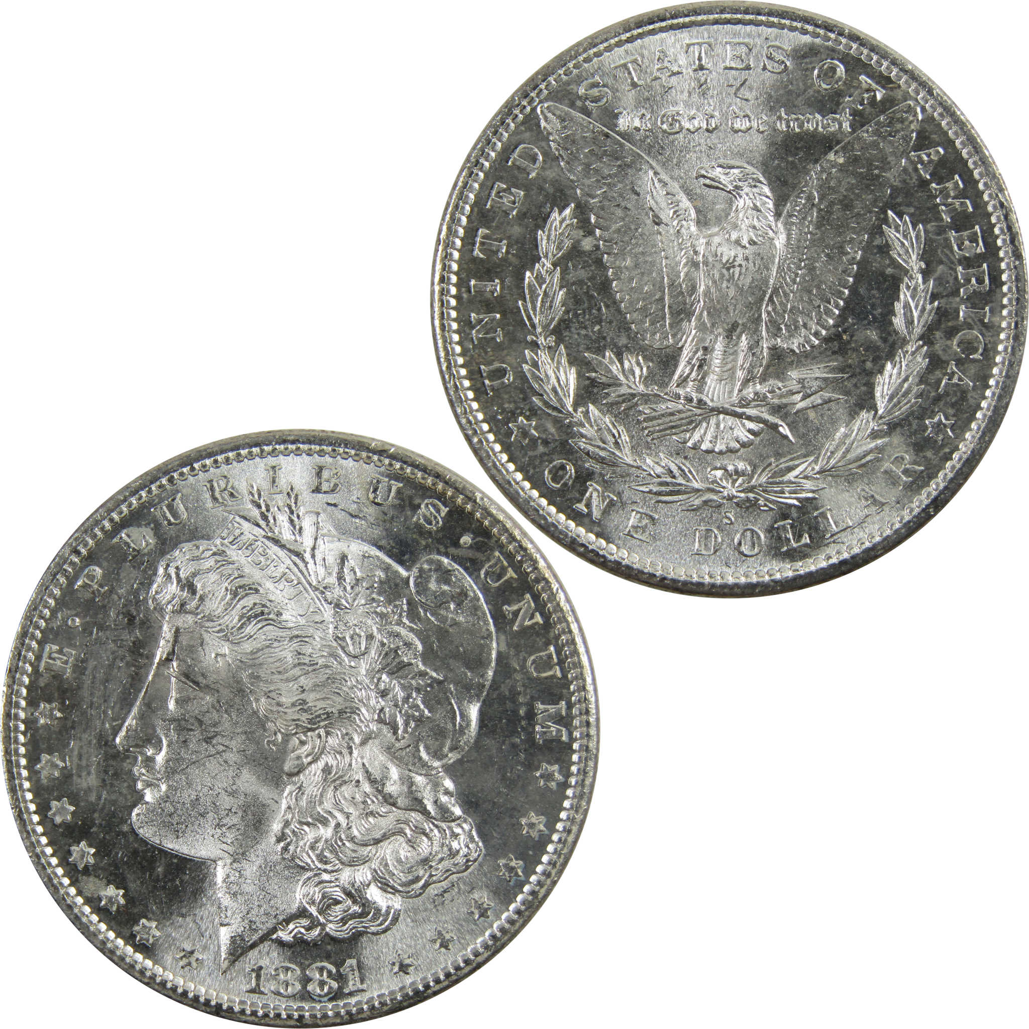 1881 S Morgan Dollar BU Uncirculated 90% Silver $1 Coin SKU:I5303 - Morgan coin - Morgan silver dollar - Morgan silver dollar for sale - Profile Coins & Collectibles