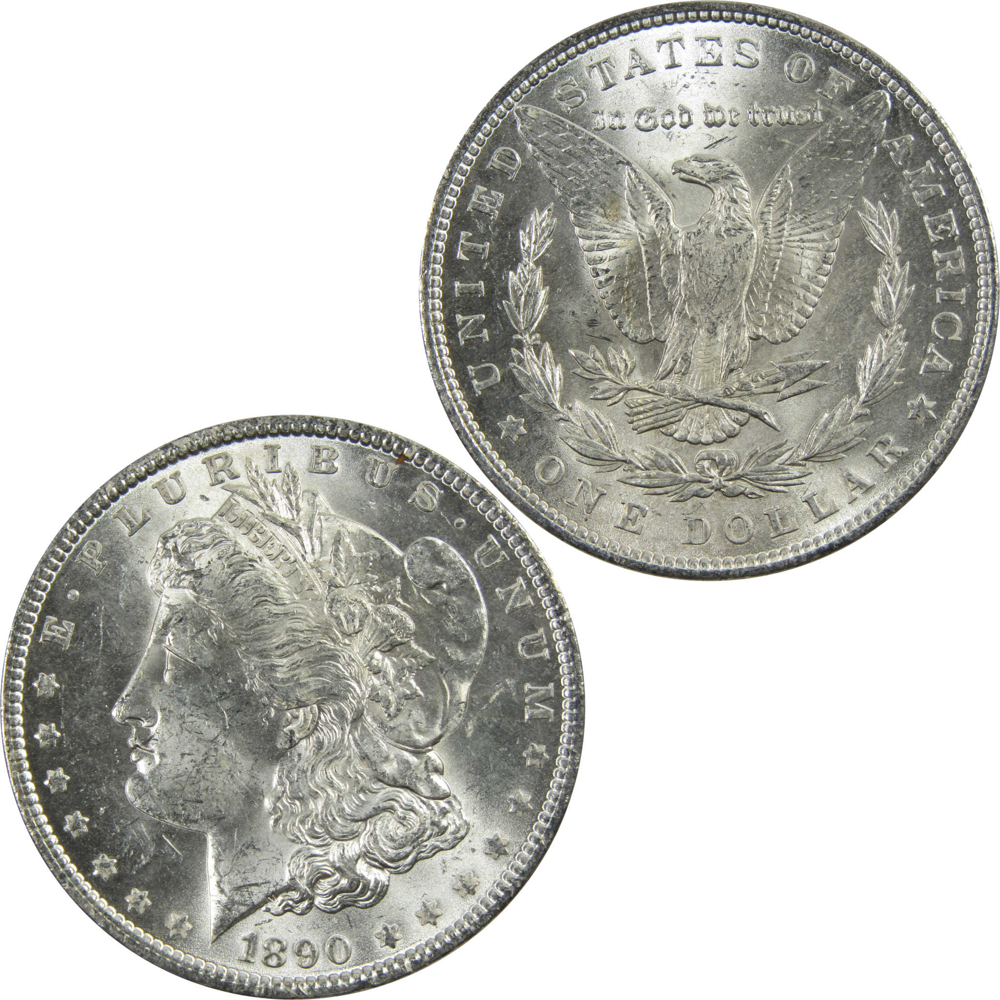 1890 Morgan Dollar BU Uncirculated 90% Silver $1 Coin SKU:I5128 - Morgan coin - Morgan silver dollar - Morgan silver dollar for sale - Profile Coins & Collectibles