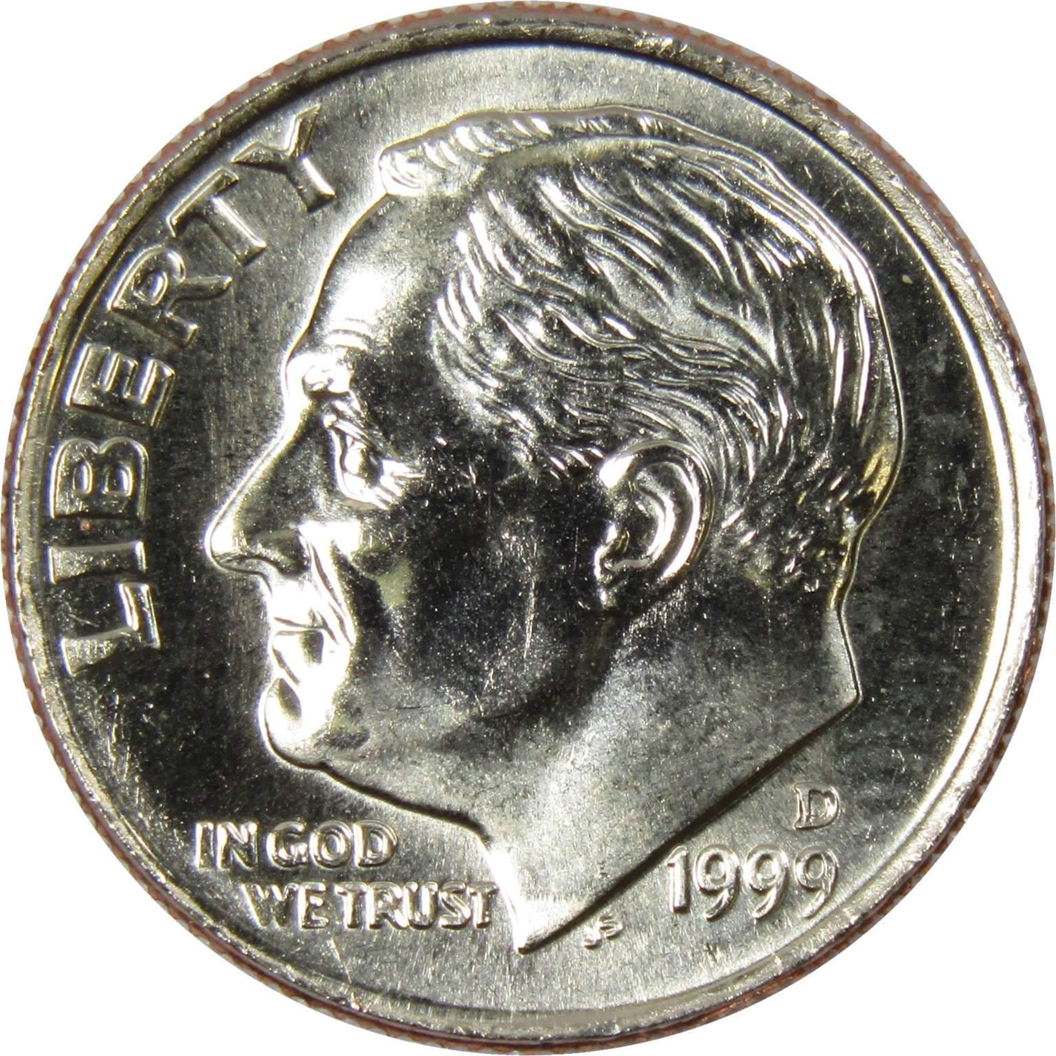 1999 D Roosevelt Dime BU Uncirculated Mint State 10c US Coin Collectible