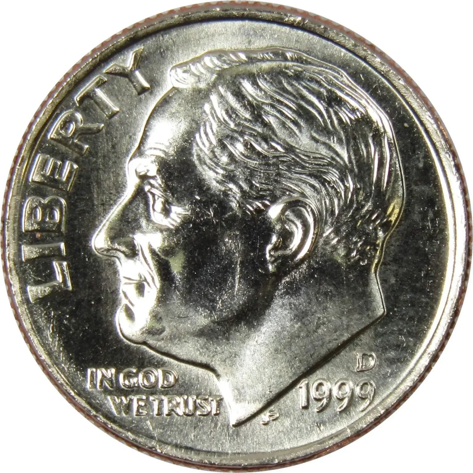 1999 D Roosevelt Dime BU Uncirculated Mint State 10c US Coin Collectible