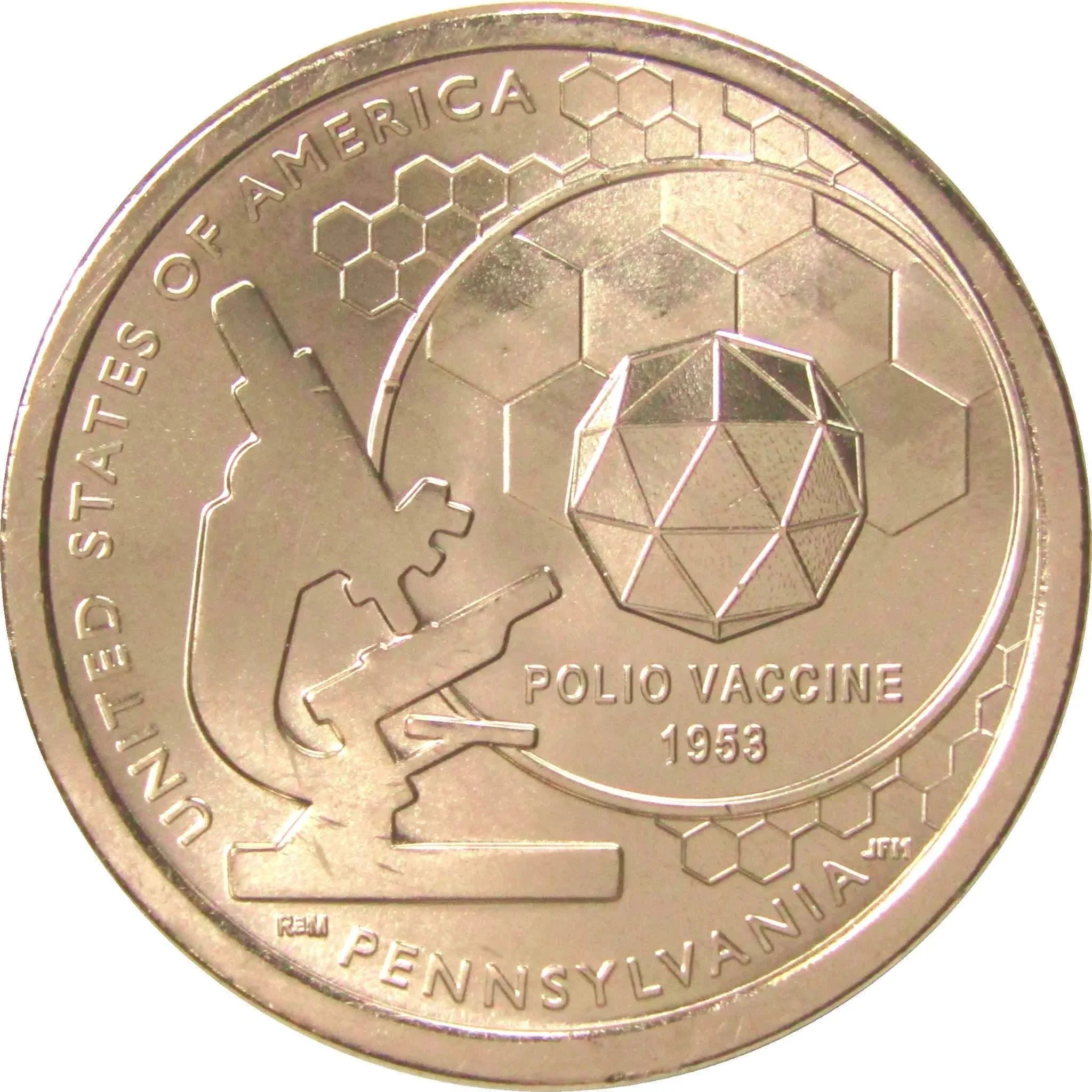 2019 P Pennsylvania American Innovation Dollar BU Uncirculated Mint State Coin
