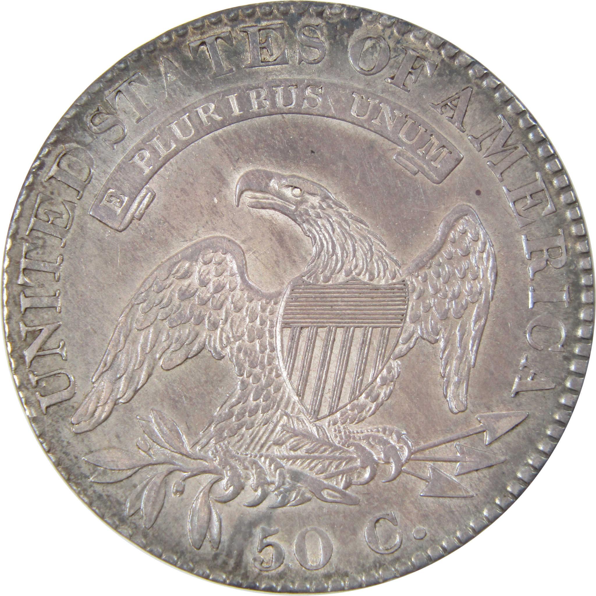 1821 Capped Bust Half Dollar Borderline Unc 89.24% Silver SKU:I7432