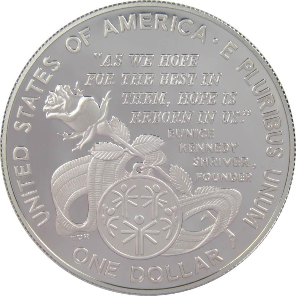 Special Olympics Games Commemorative 1995 P 90% Silver Dollar Proof $1 Coin