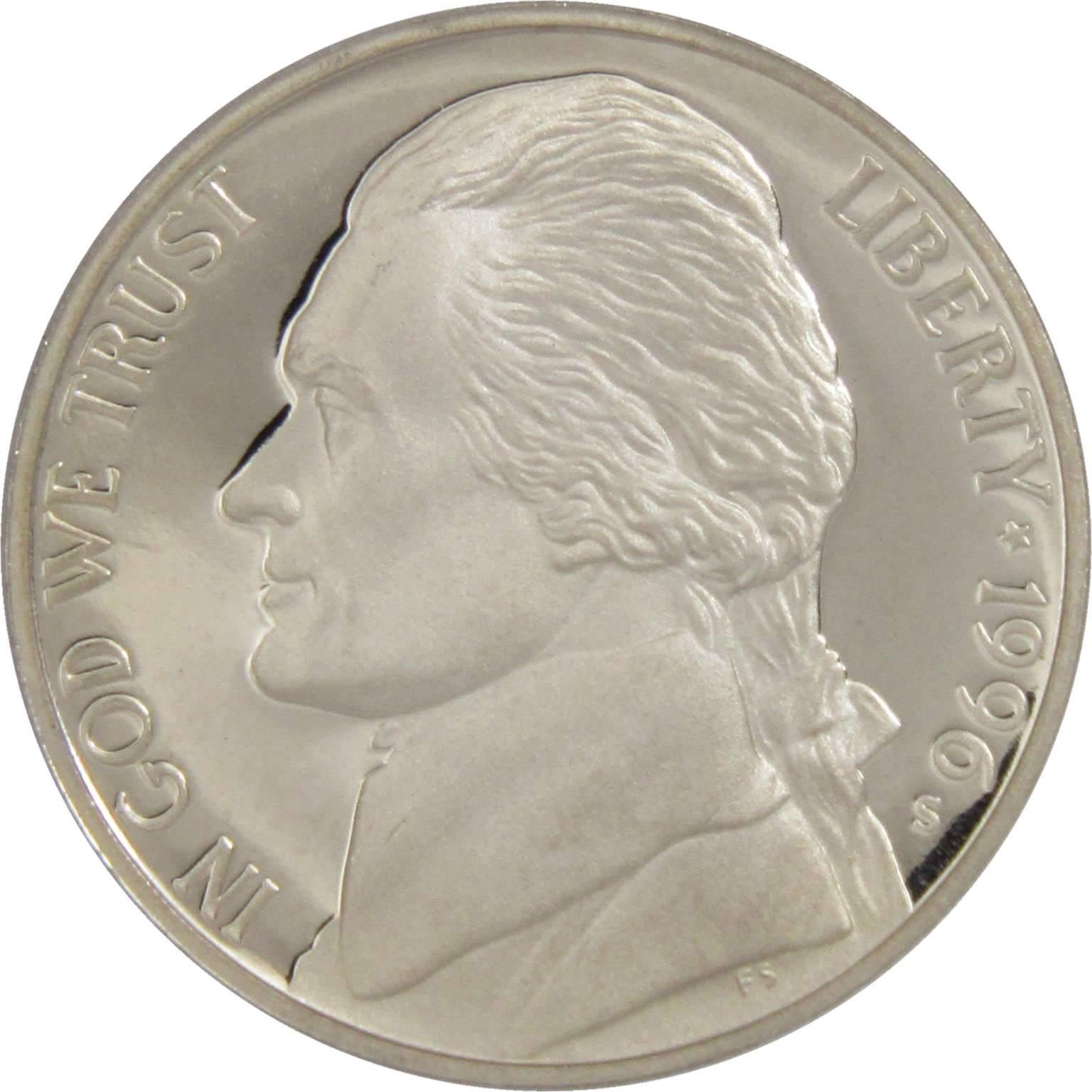 1996 S Jefferson Nickel 5 Cent Piece Choice Proof 5c US Coin Collectible