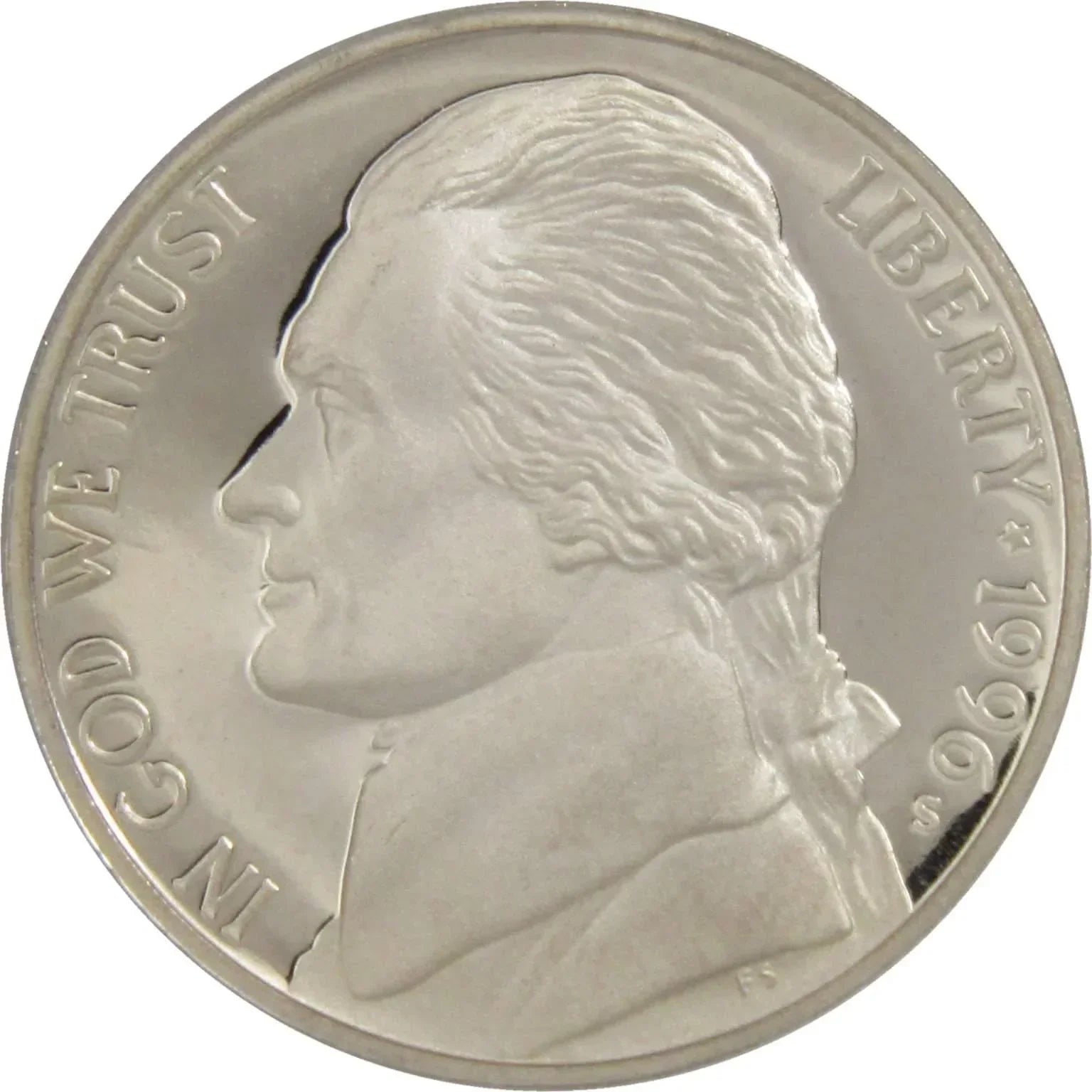 1996 S Jefferson Nickel 5 Cent Piece Choice Proof 5c US Coin Collectible