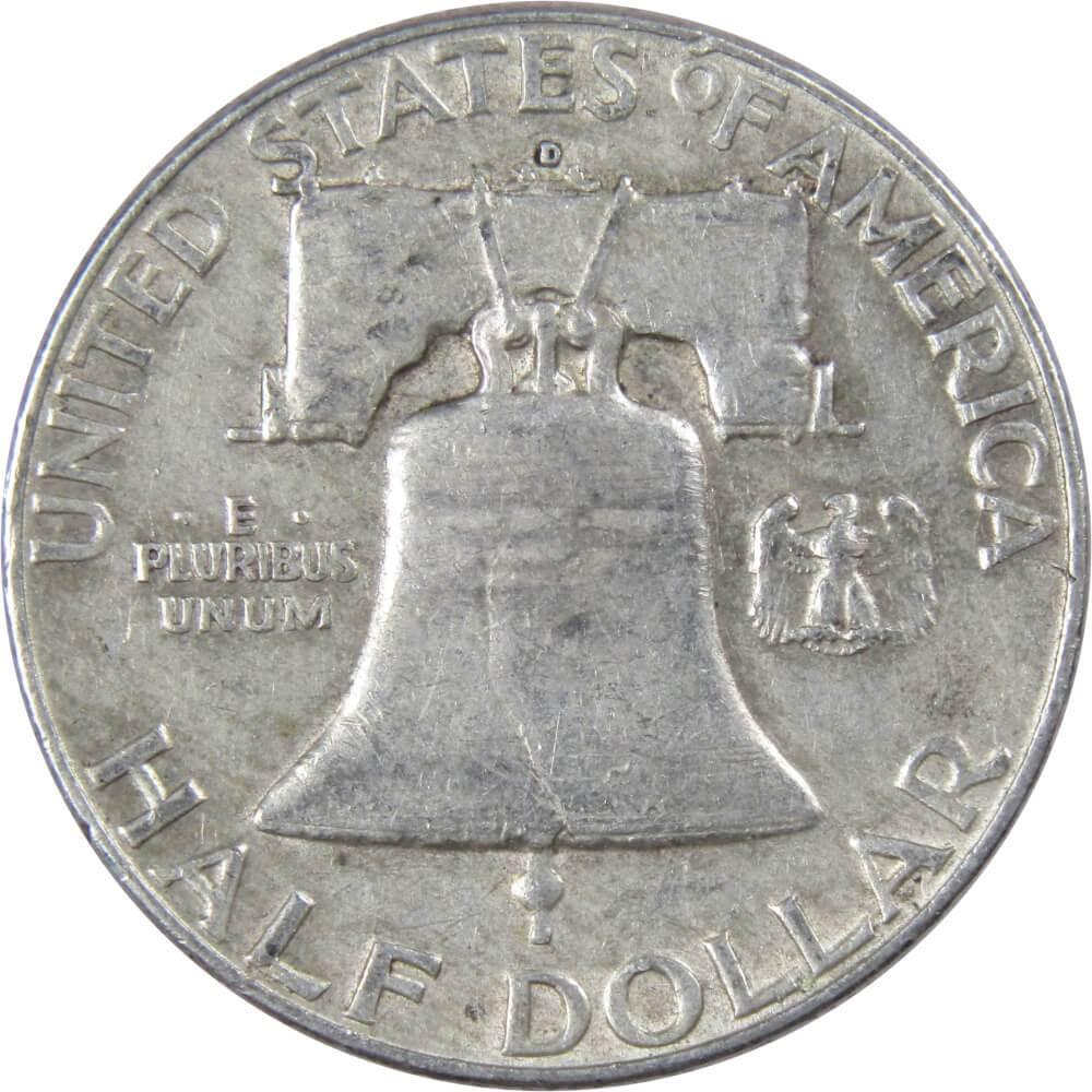 1963 D Franklin Half Dollar VF Very Fine 90% Silver 50c US Coin Collectible