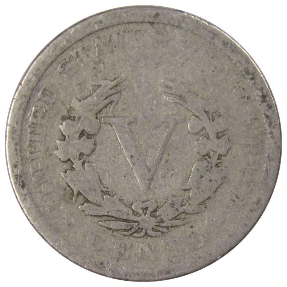 1905 Liberty Head V Nickel 5 Cent Piece AG About Good 5c US Coin Collectible