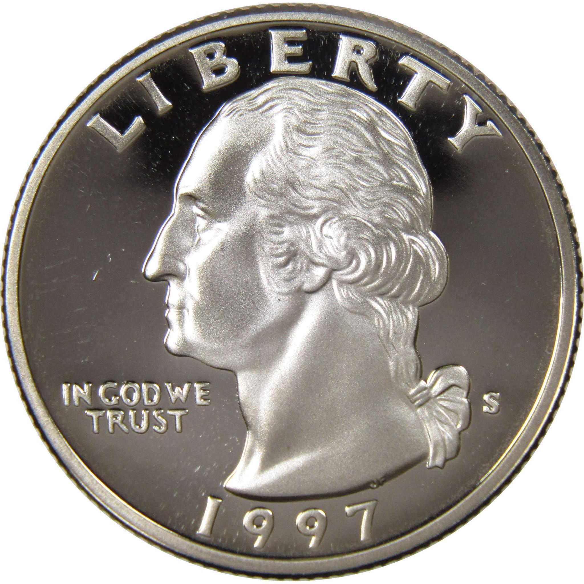 1997 S Washington Quarter Choice Proof Clad 25c US Coin Collectible